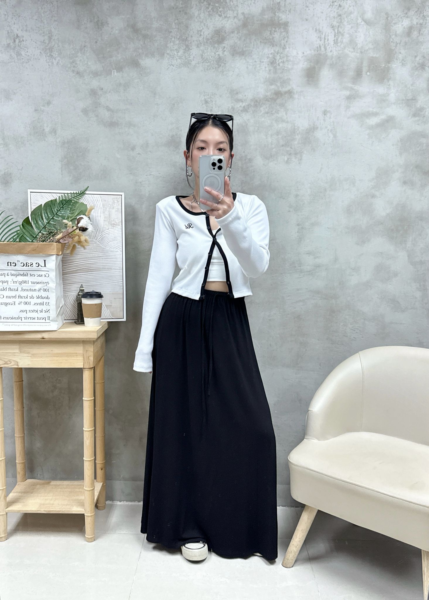 B12 拼色暗紋外套