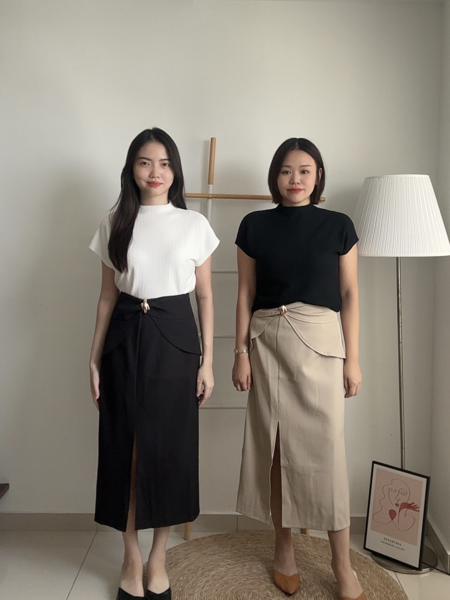 S1905 Long Splited Pencil Skirt - 3 Colors 