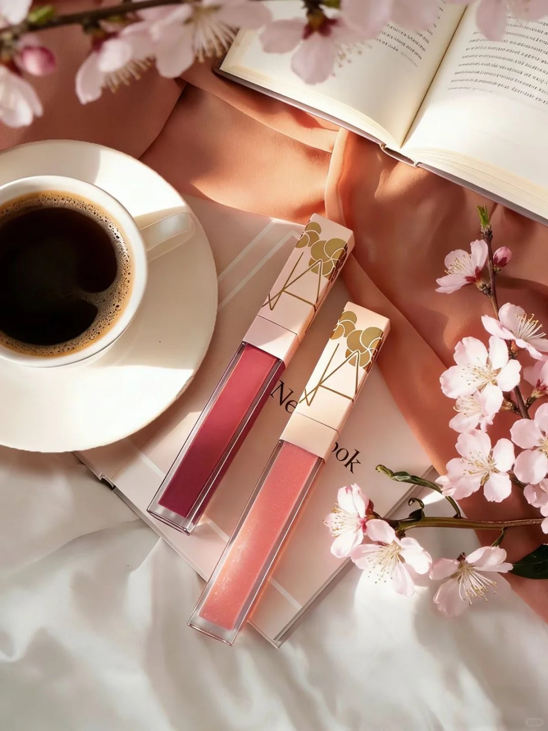 NARS 2026春日出桃限定 四色眼影 胭脂 粉餅 唇蜜291 287桃花海