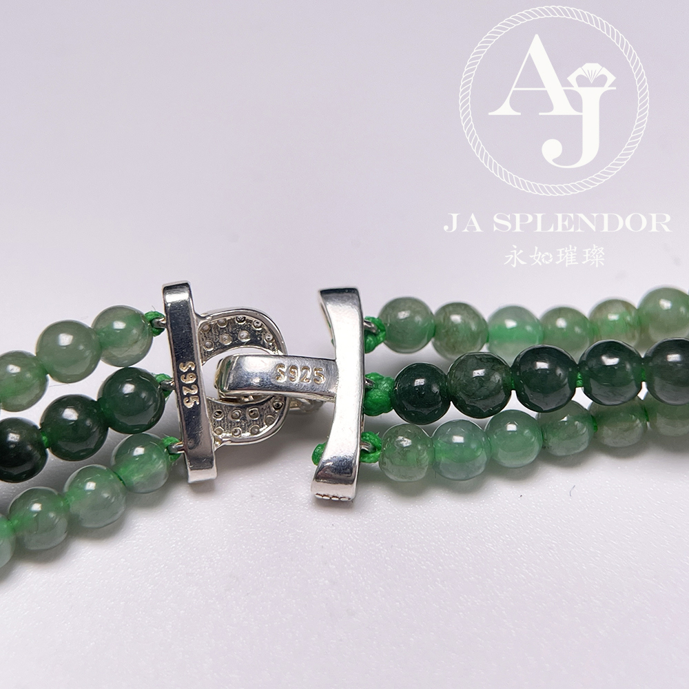 FB-G24 天然翡翠A玉 綠野仙蹤扭紋設計項鏈