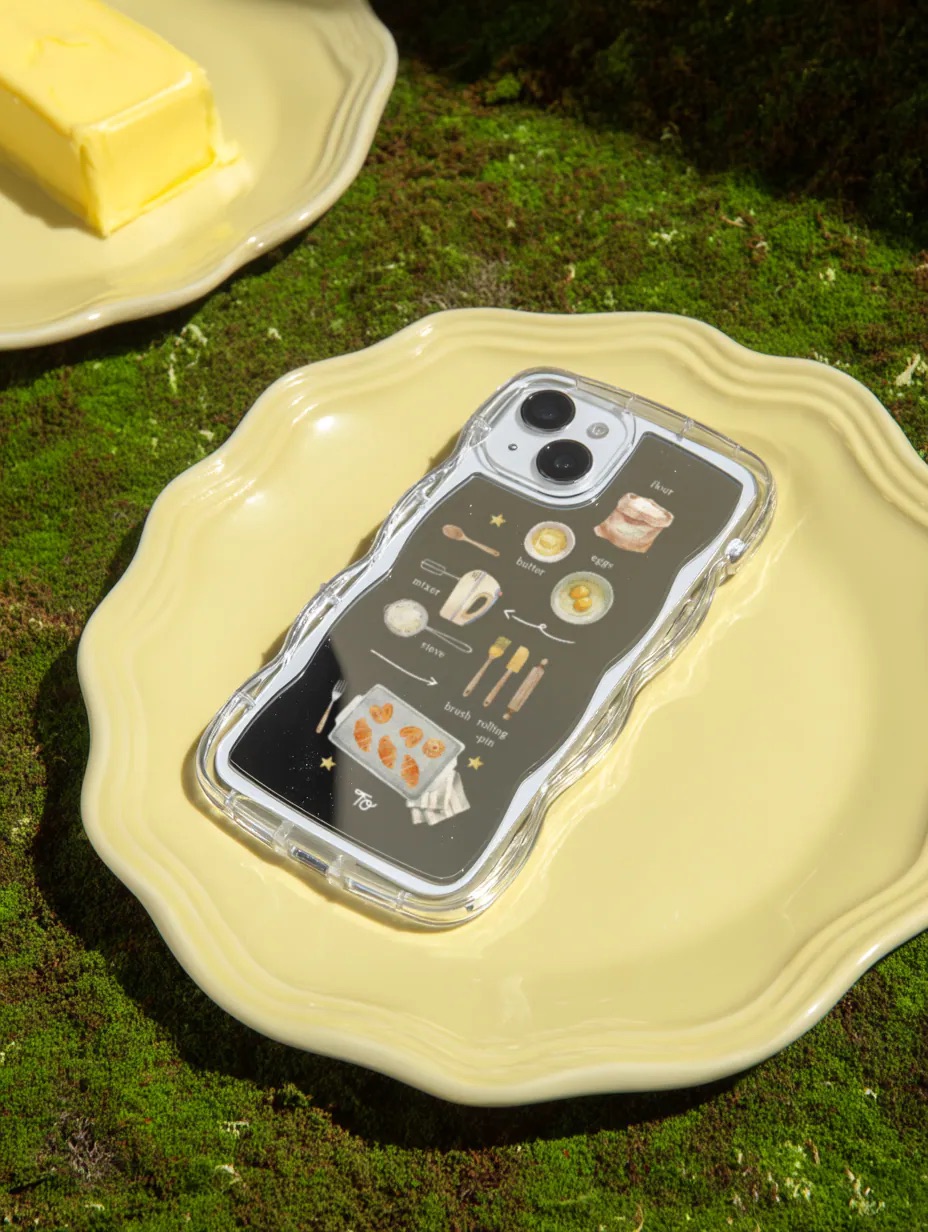 【Sunday's Bakery!】波浪邊框鏡面 iPhone Case