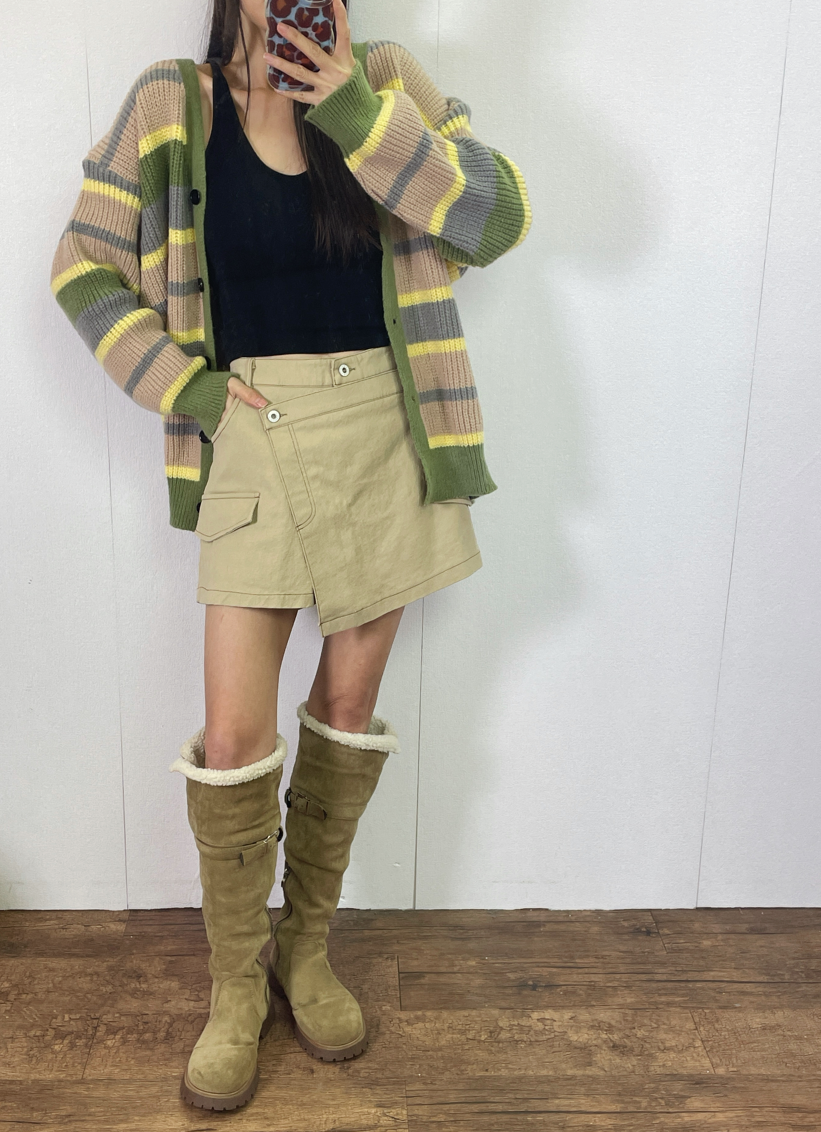 K5520 間色線料針織外套