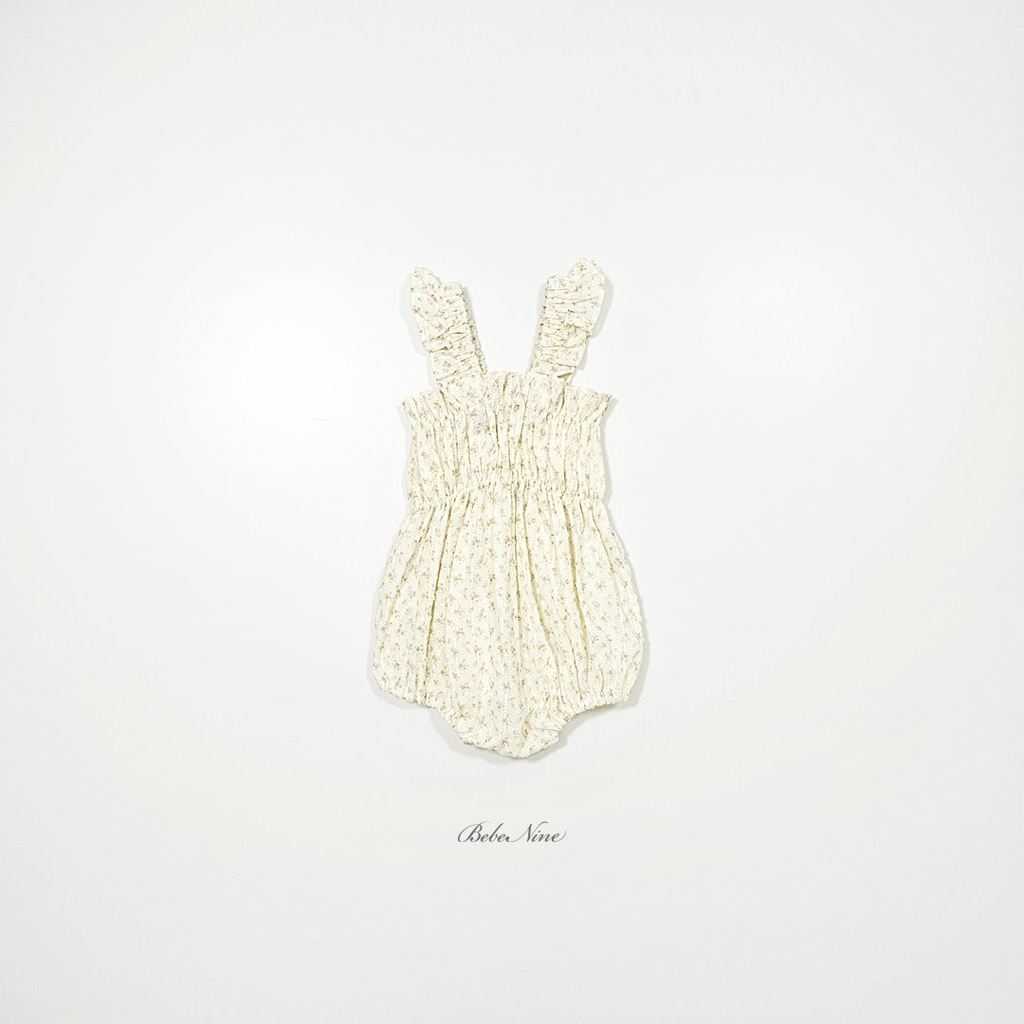 ☀️預訂 韓國直送☀️🇰🇷Bebenine兩色小碎花荷葉邊吊帶包屁衣