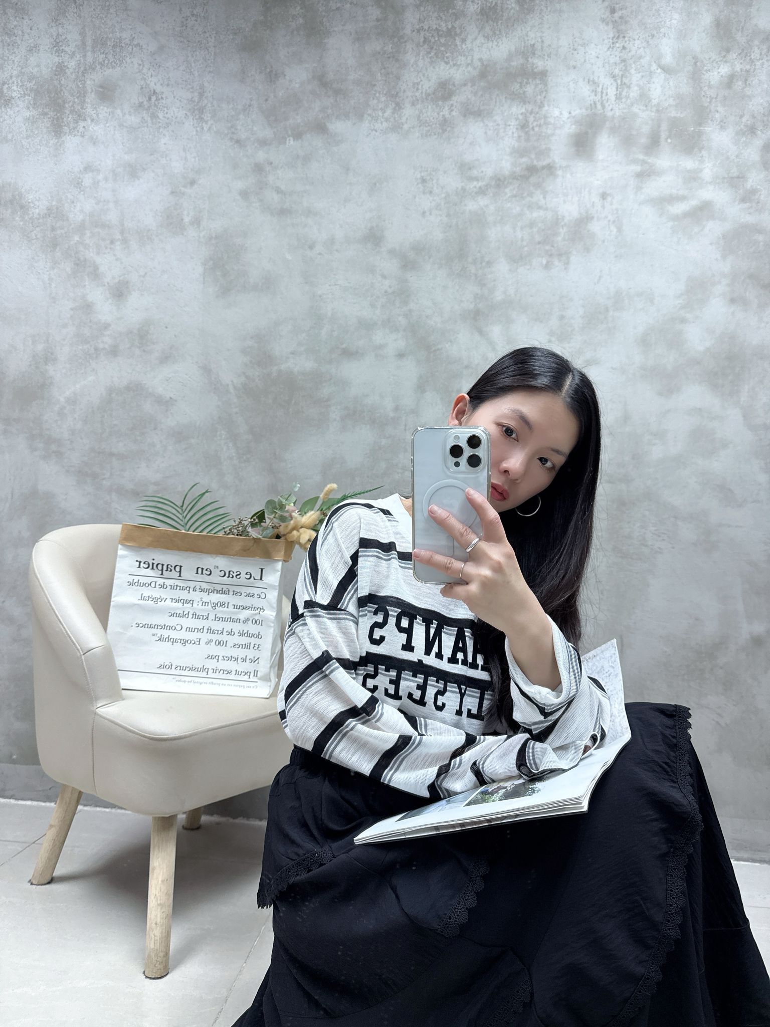 A07 層次感喱士邊半裙