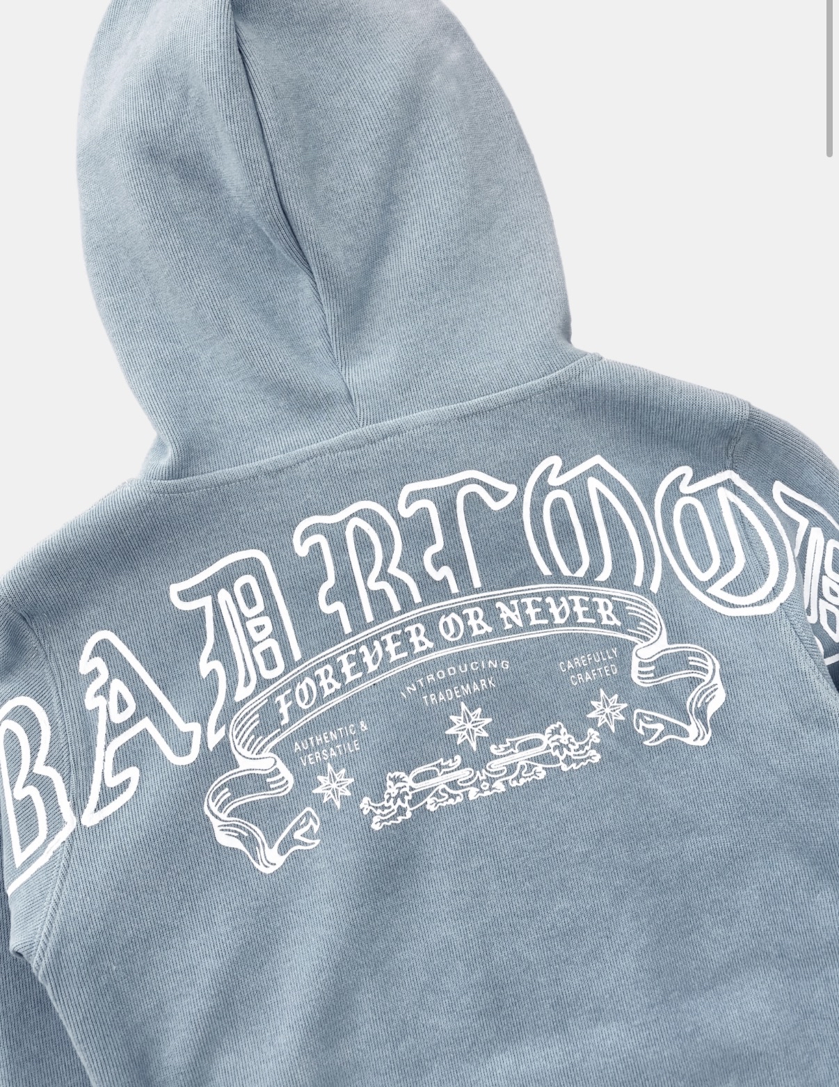 Badblood [w-hde26-020] Mystic Capsule Slim-Fit Zip-Up Hoodie - Sky Blue