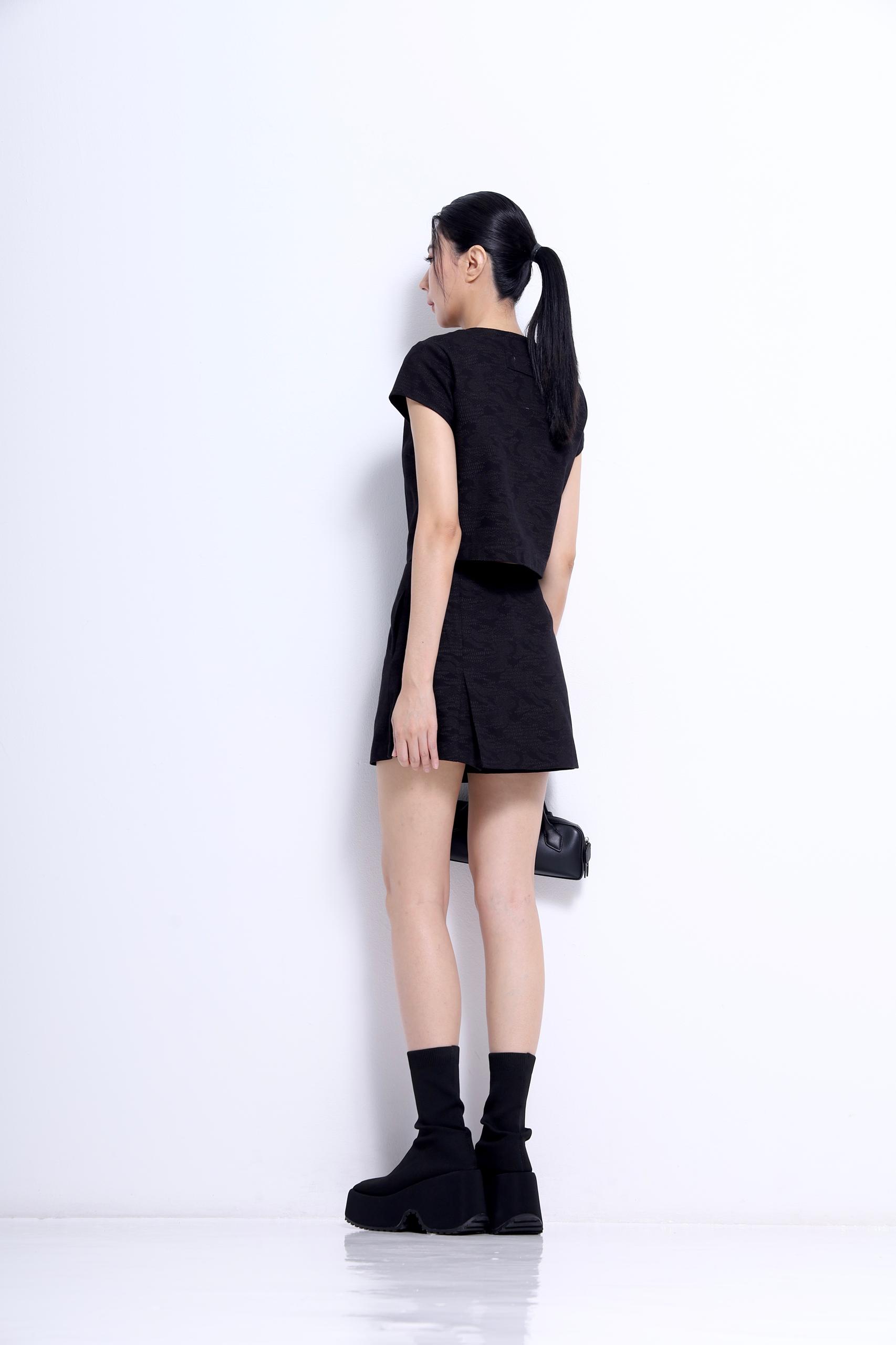 CP1667 Polka Dot Wrap-Front Skort