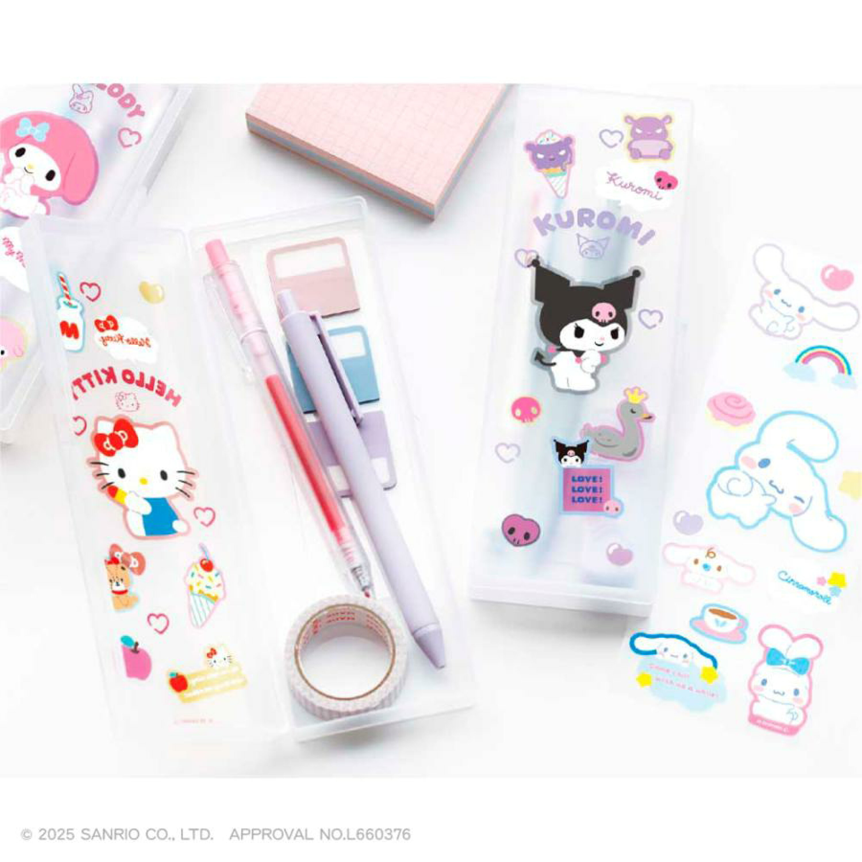 日本版Sanrio膠筆盒連貼紙