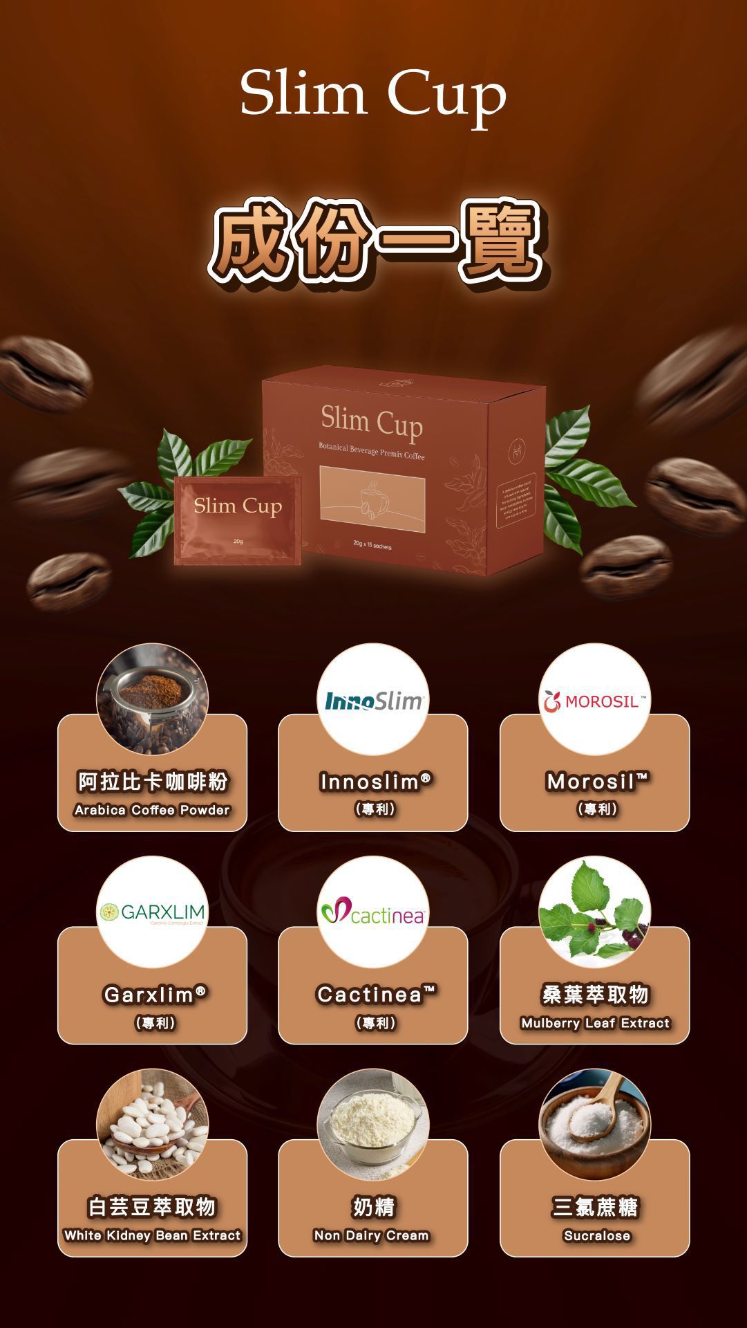 Slim Cup燃脂專利 咖啡(1盒15包)