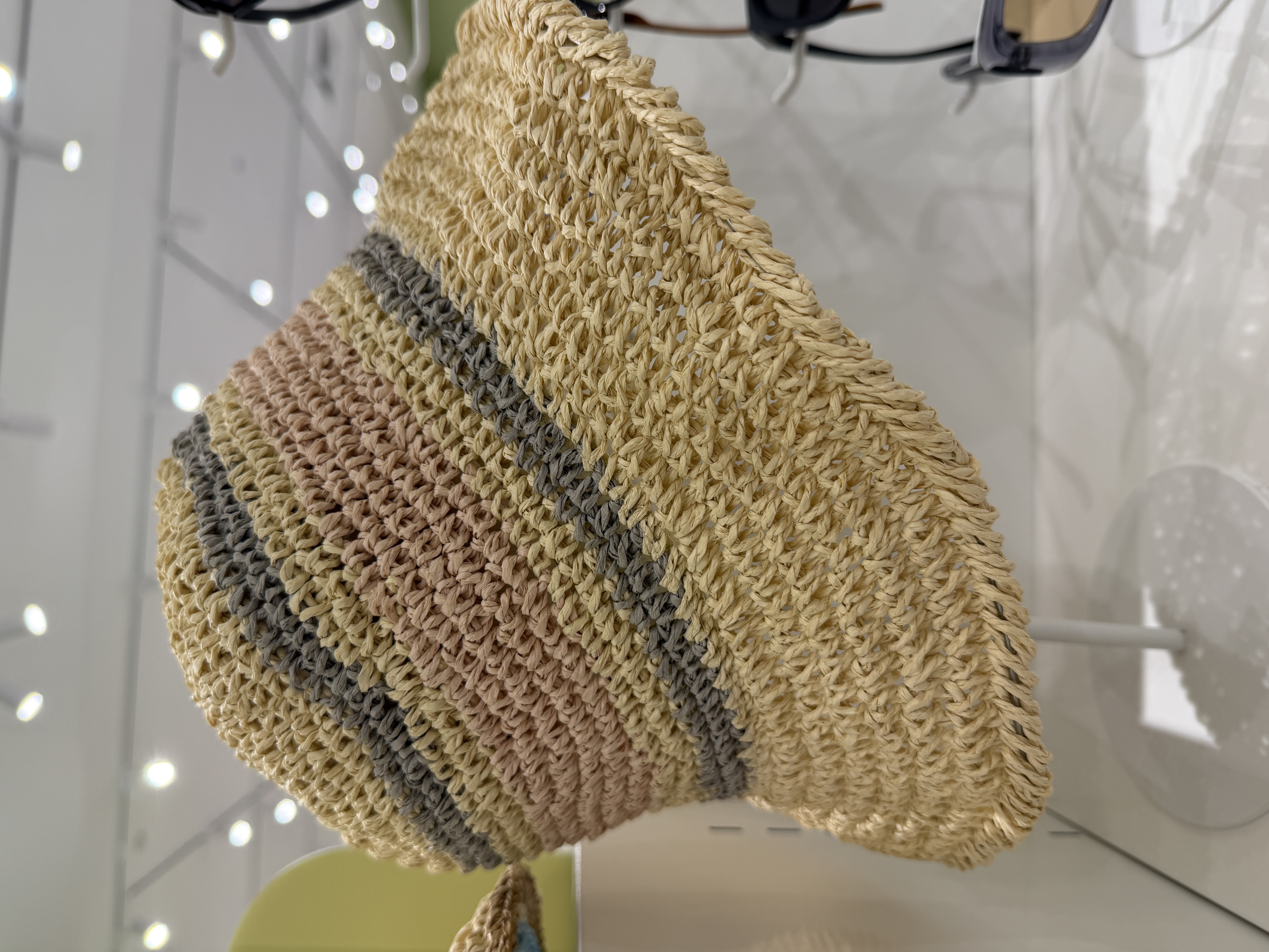 Colorful Mixed Yarn Straw Hat