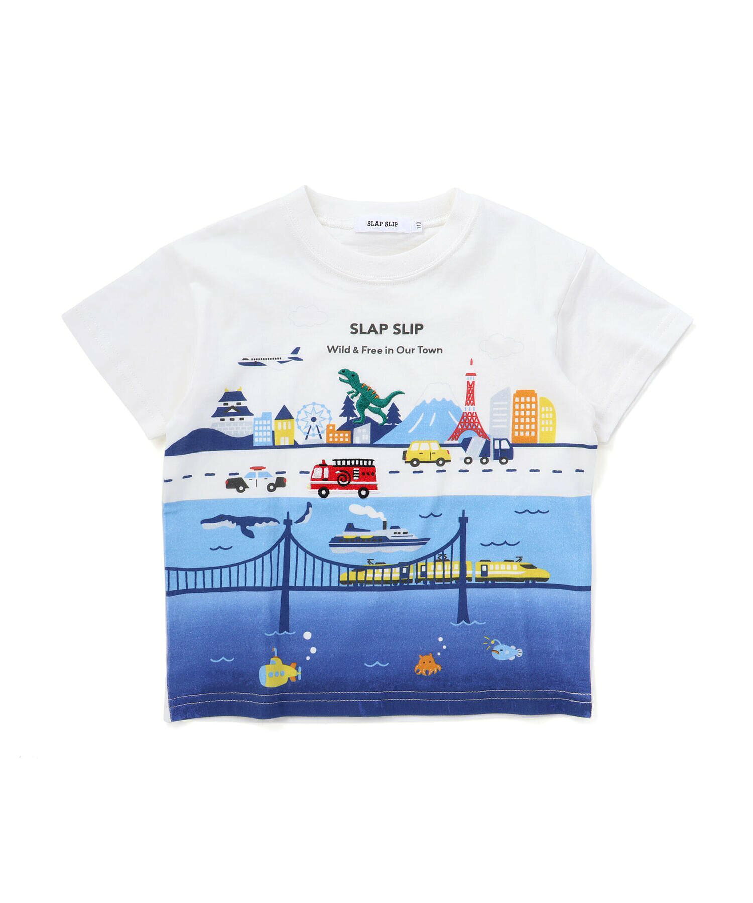 🆕【⭐訂購⭐】  日本直送🌀日式風景印花 恐龍/消防車刺繡 短袖Tee［2款選］🌀[ELDA-0027][260503]