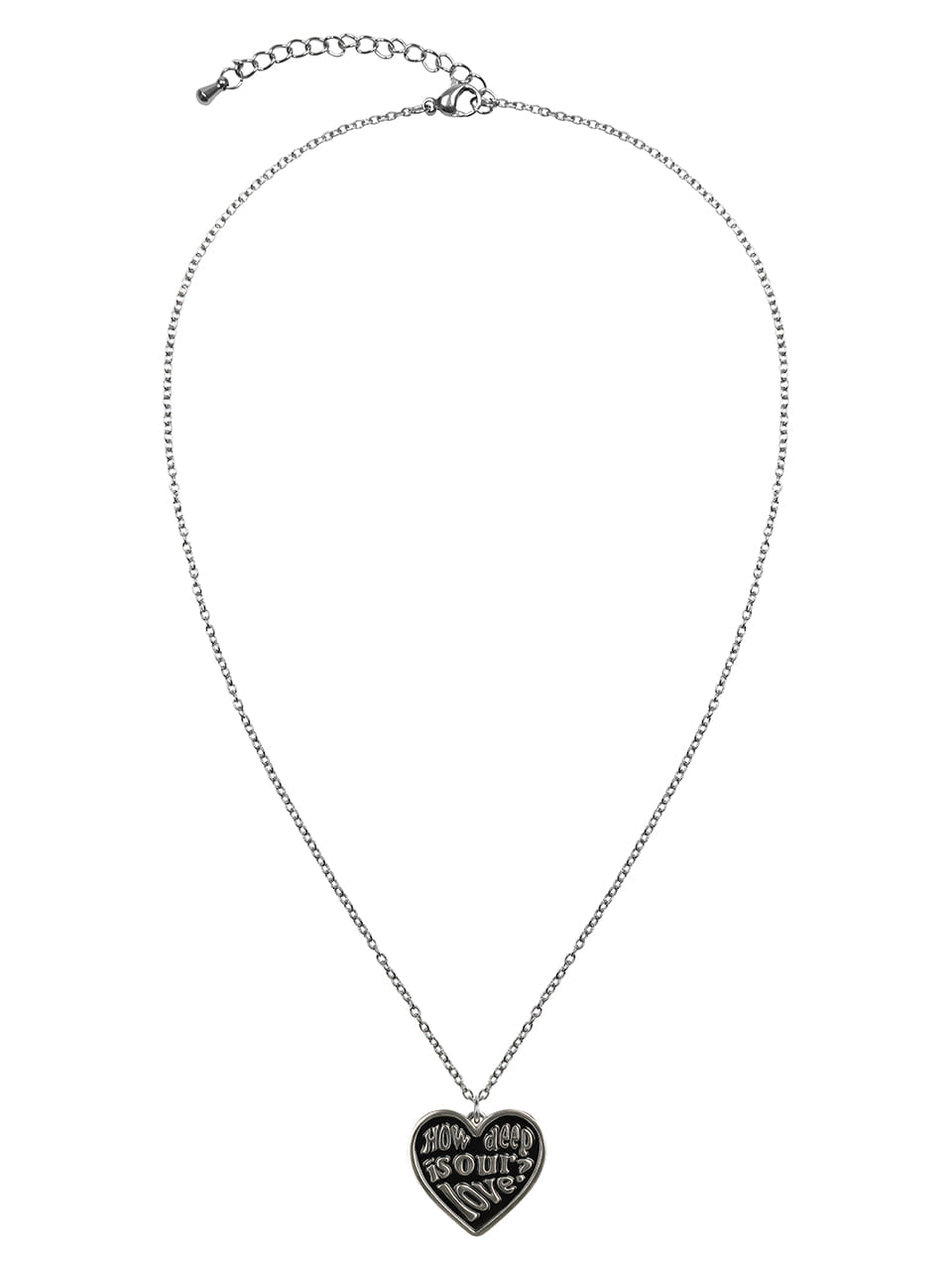 LOVE PENDENT NECKLACE (BLACK)