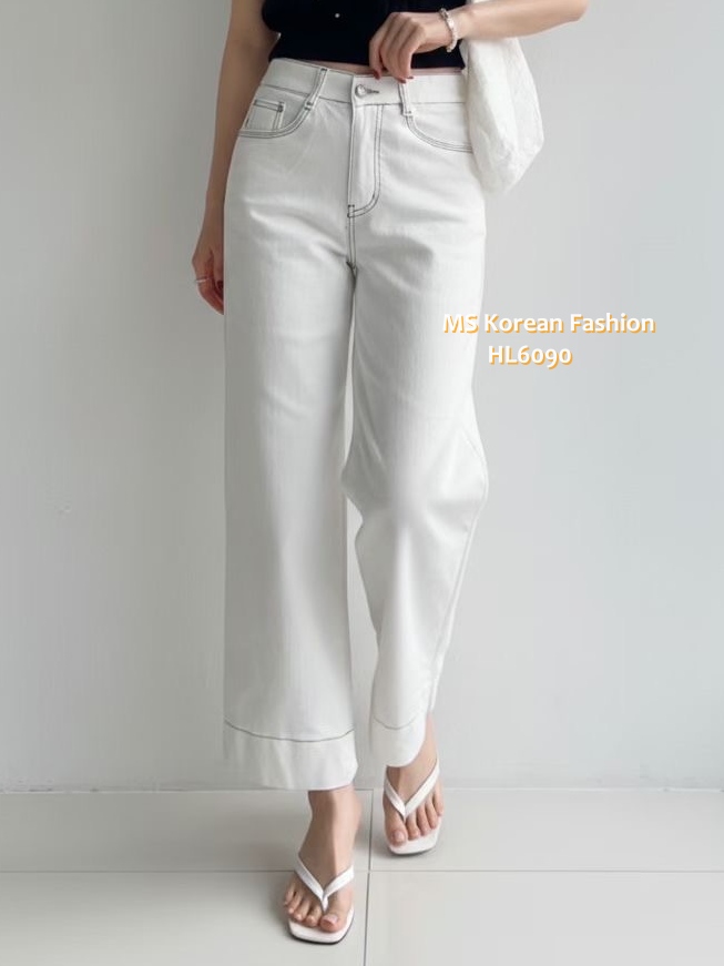 HL6090 韓國🌼Howluk春版九分闊筒褲