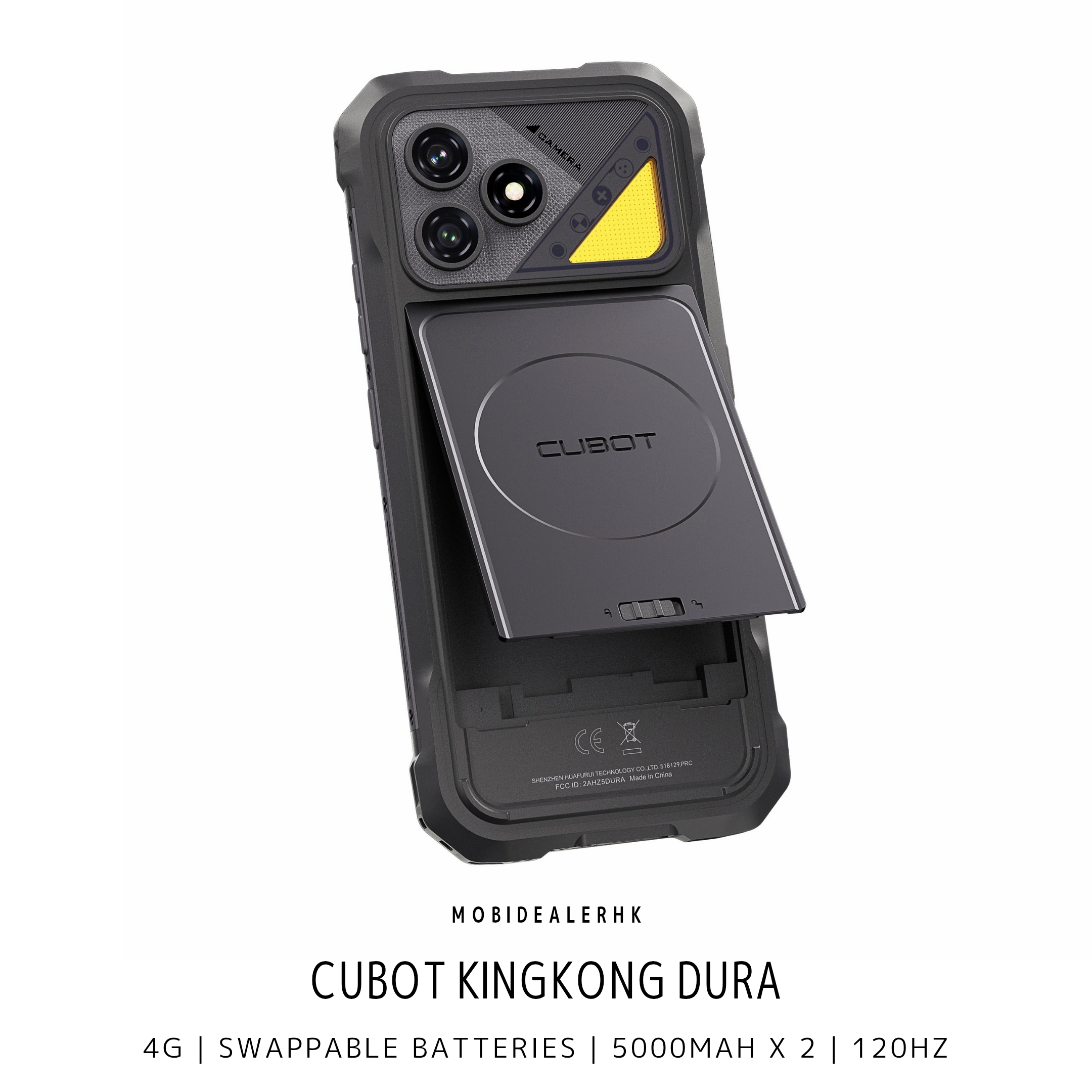 Cubot Kingkong Dura | 4G | 三防手機 | 可換式雙電池 | 5000mAh x2 | 120Hz