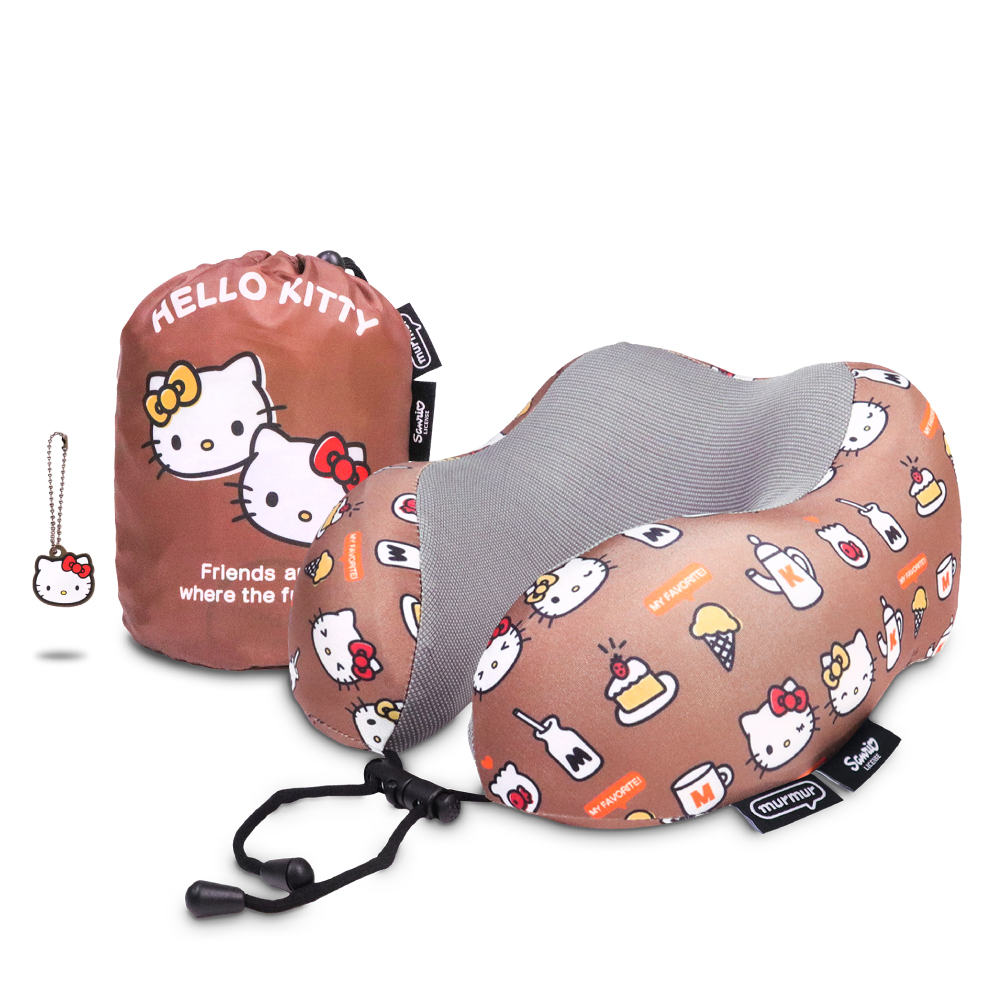 📦訂購 台灣代購 murmur Sanrio 三麗鷗 Hello Kitty & Mimmy 旅行頸枕 (附收納袋)