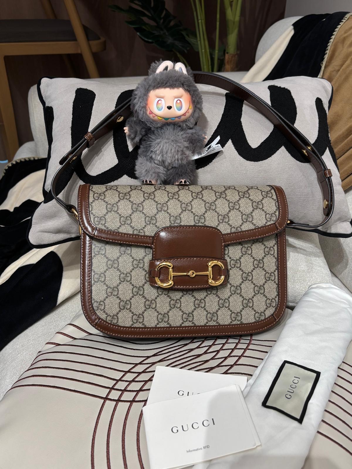 Gucci 1955 horsebit bag classic 100%Authentic,99%new  ✅booklet ✅Dust bag