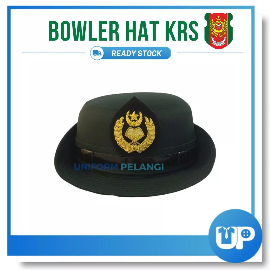 Bowler Hat KRS Pegawai / Topi Guru KRS Wanita KRS Original Kadet Remaja Sekolah Cikgu Officer Female