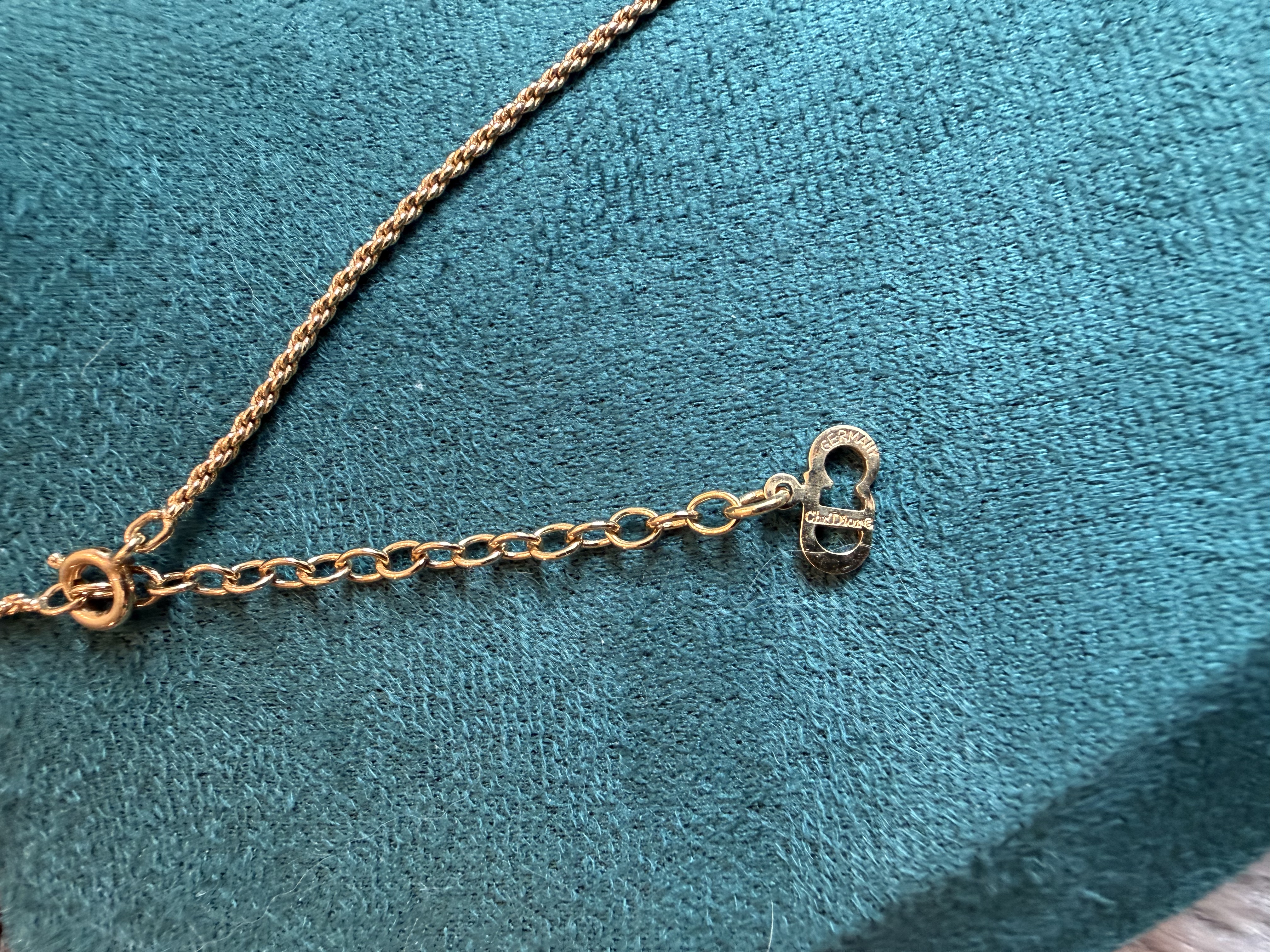 vintage dior CD necklace