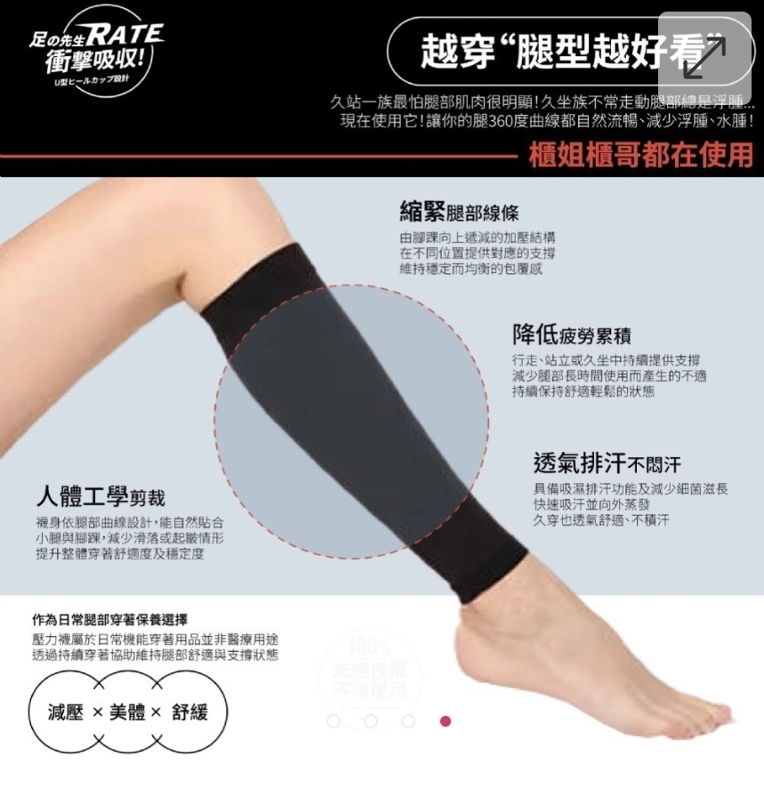 $49條.2條起$45條.足の先生®德國工藝躺瘦美體壓力襪-二級壓力襪