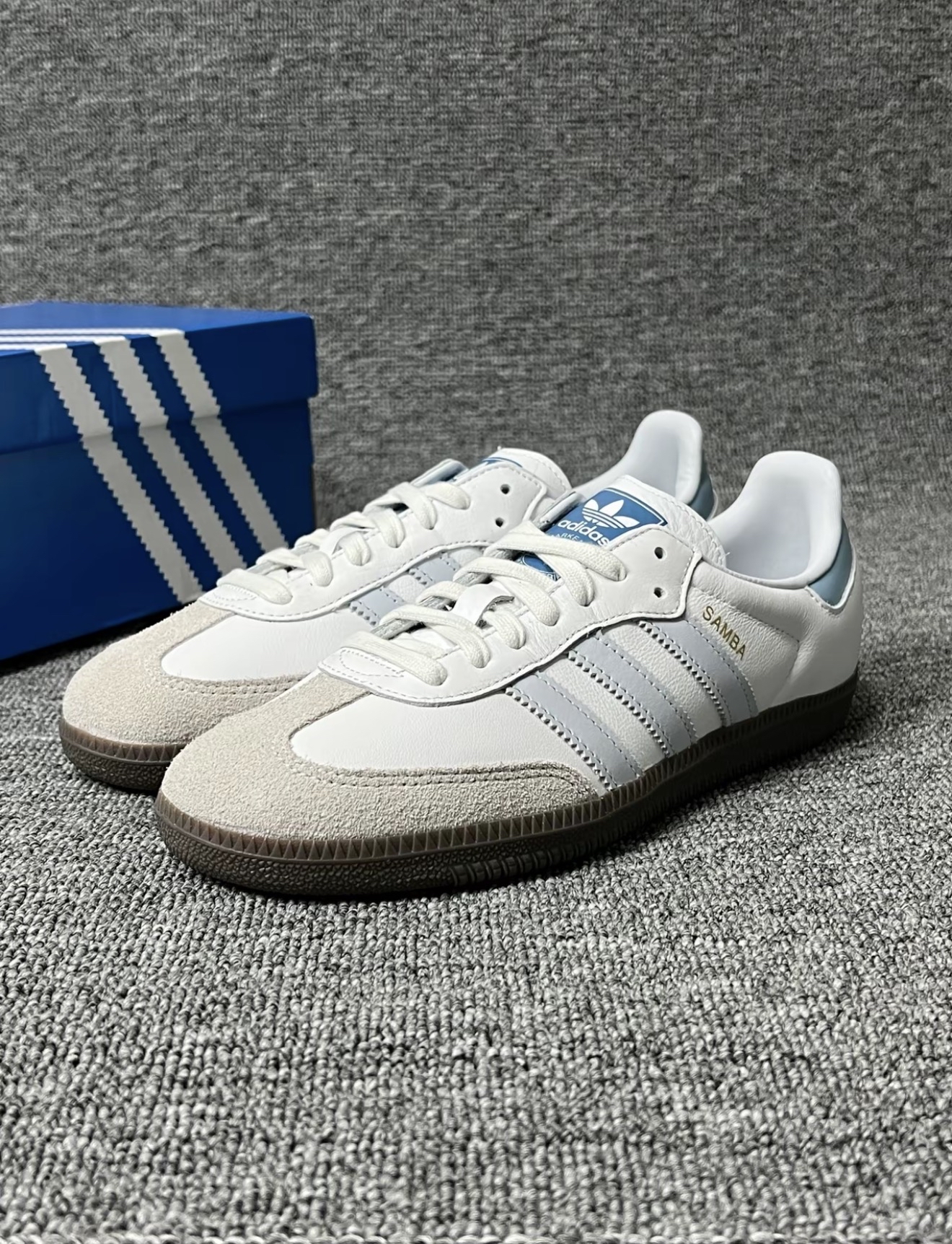 Adidas Originals Samba White Halo Blue ID2055