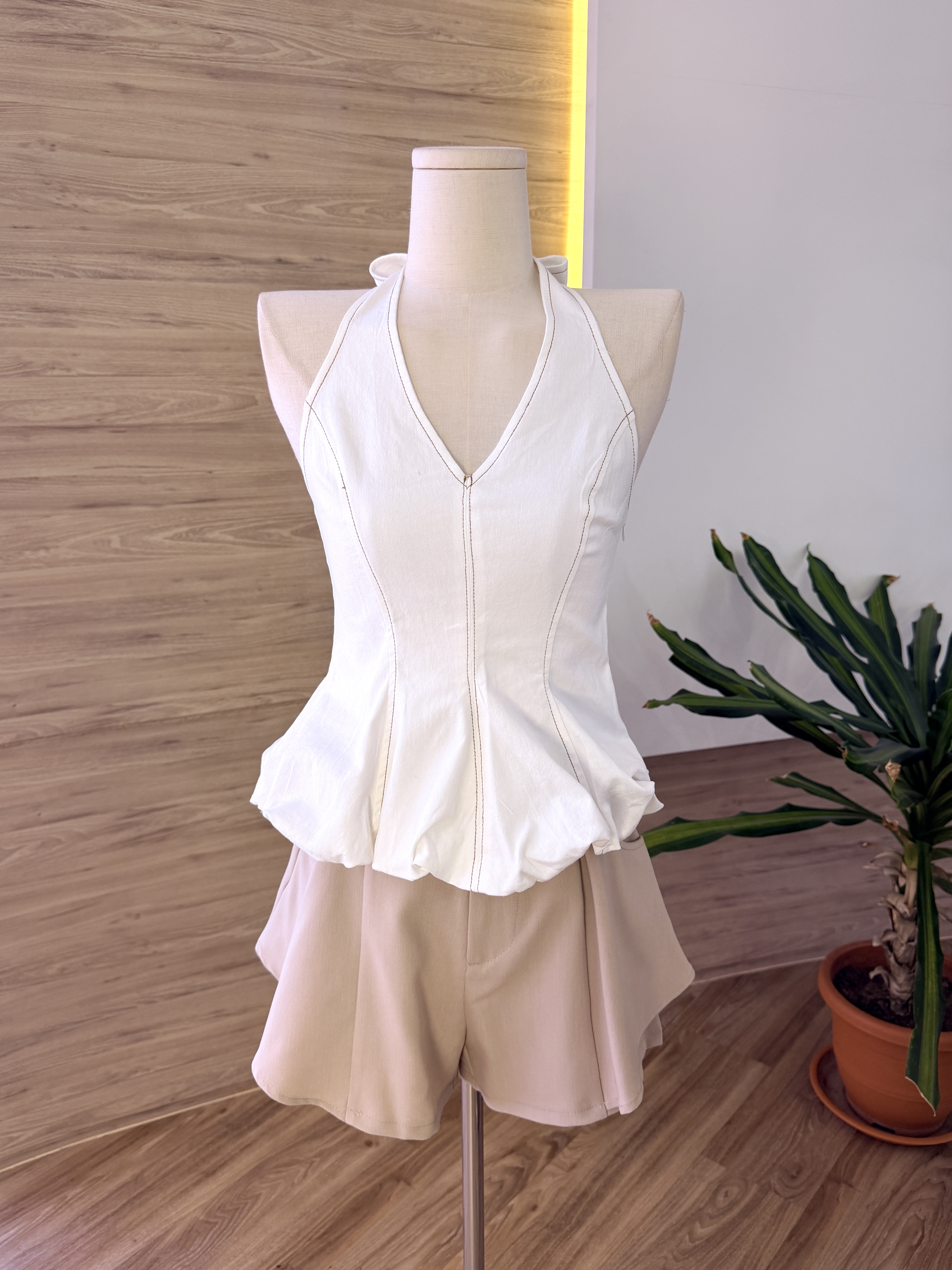 Arden Halter Bubble Top