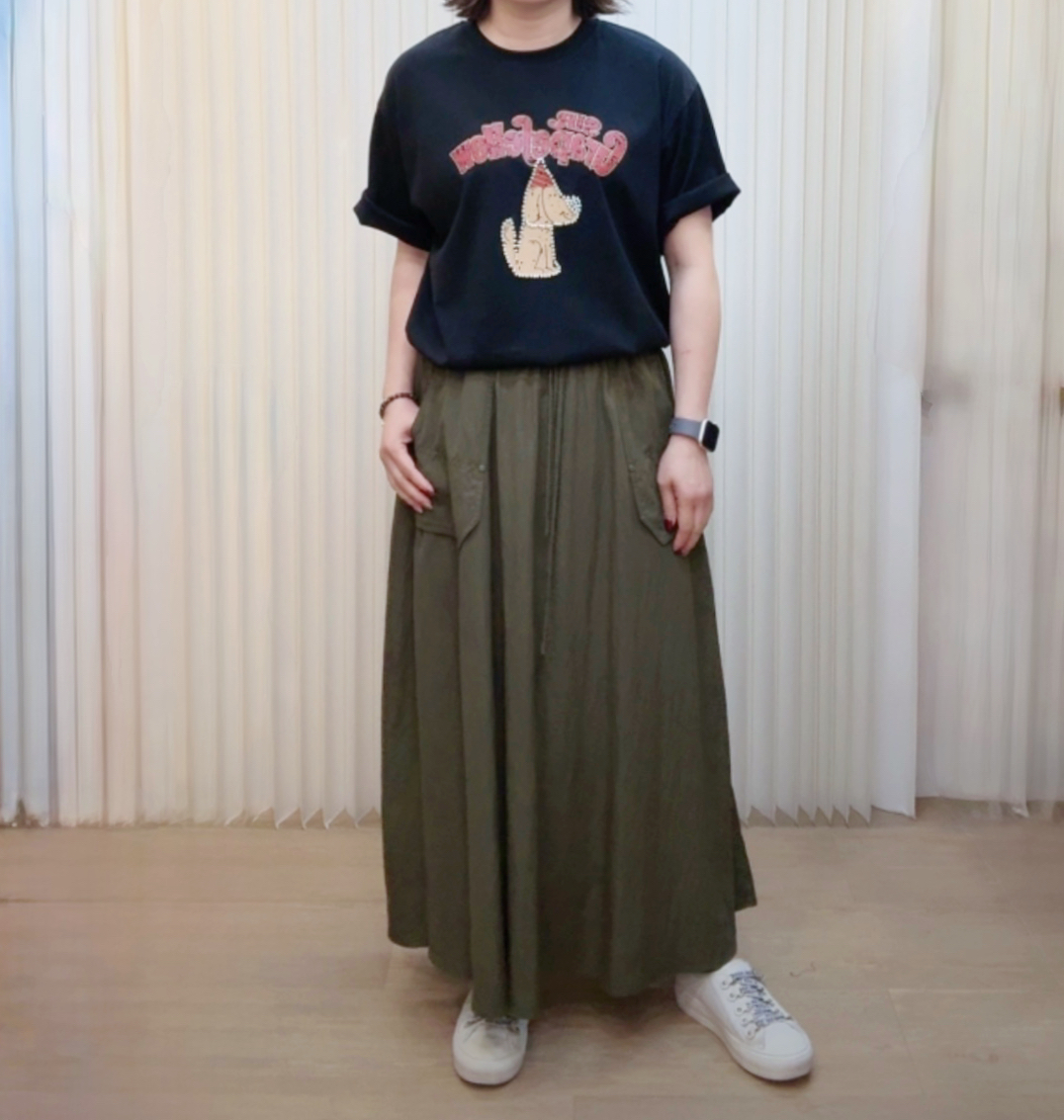 全像根腰半身長裙 M406 416801339