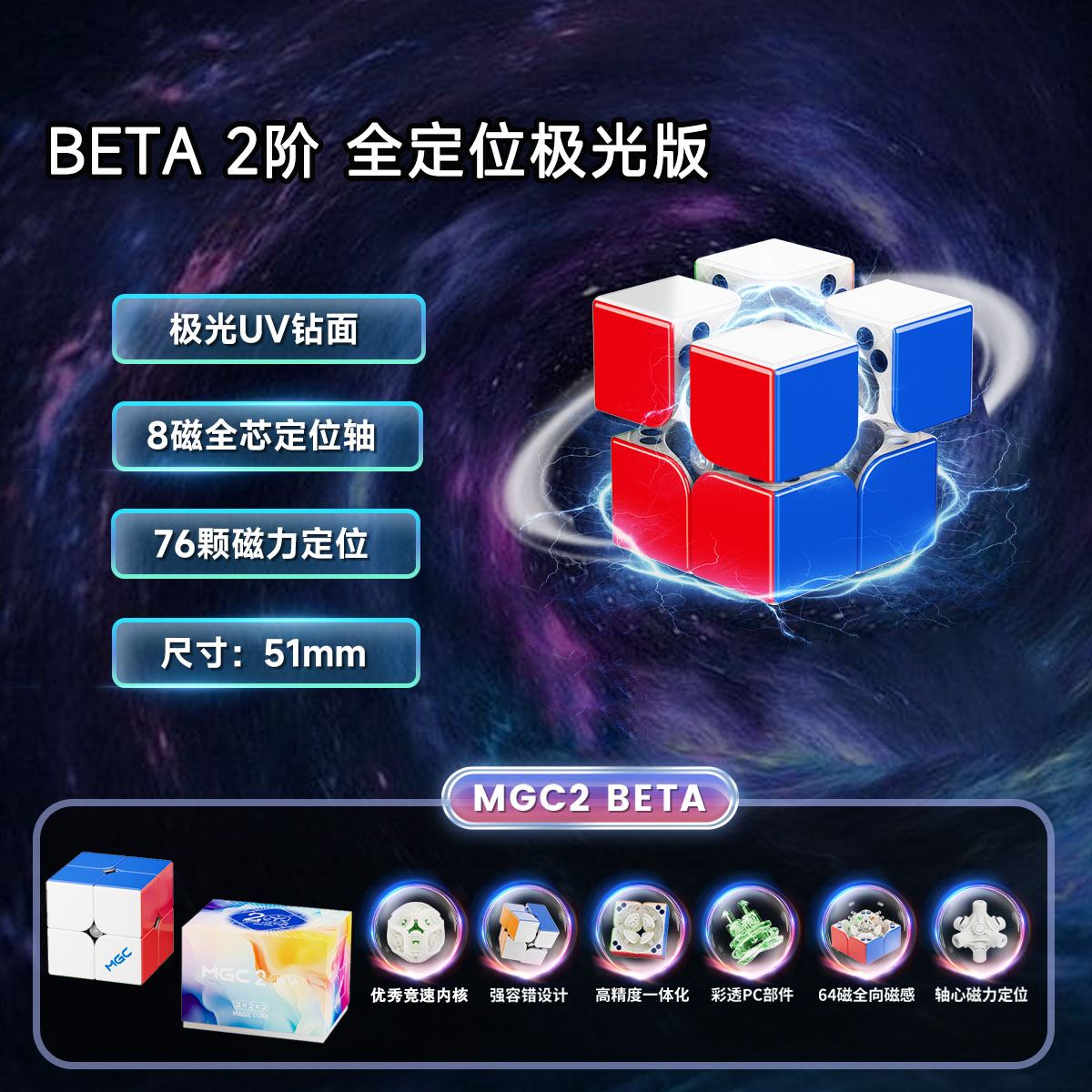 永駿 MGC2 BETA 2x2 磁力扭計骰
