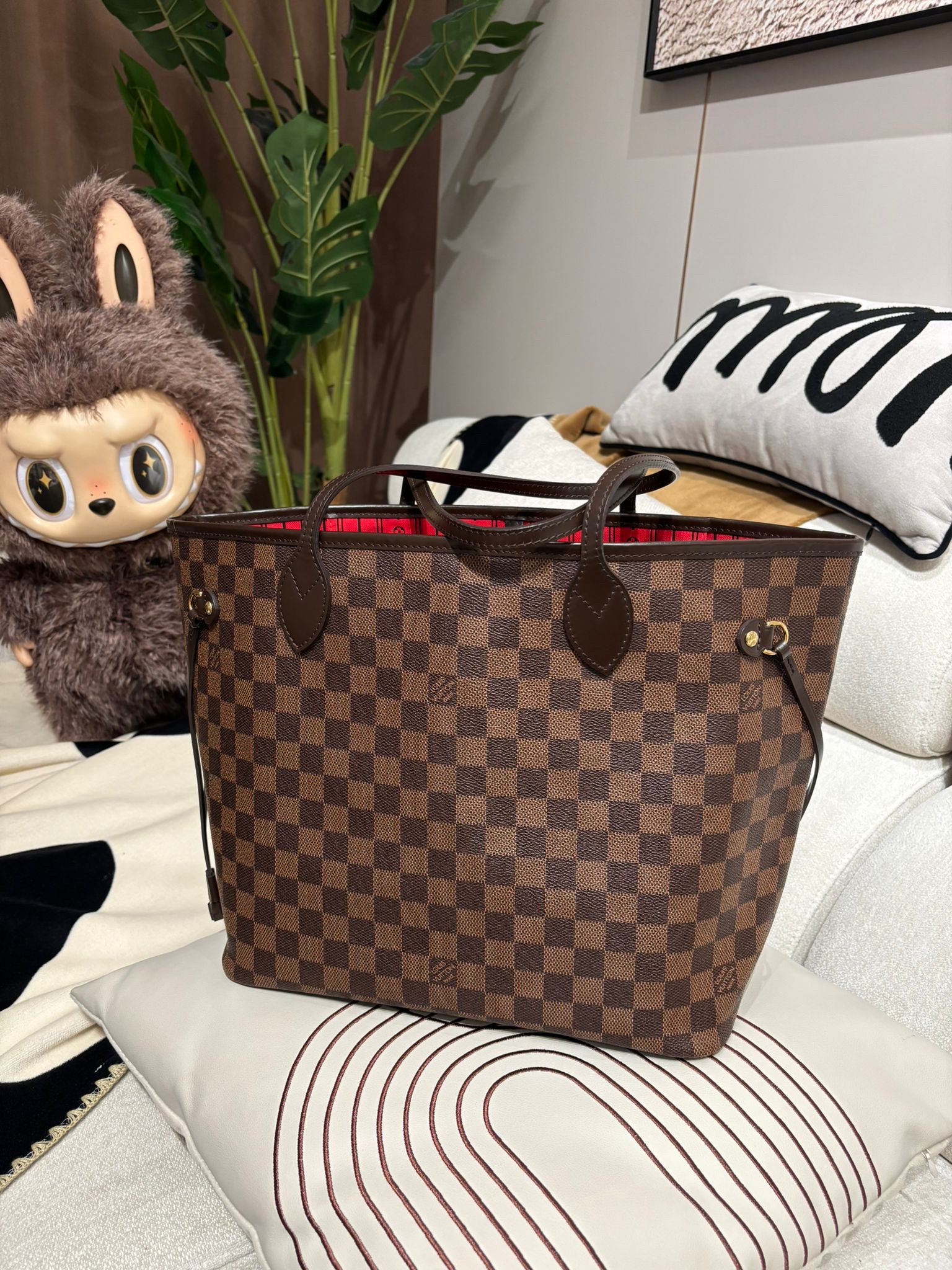 LV Neverfull MM Damier 100%Authentic, 98%New ✅Dust bag
