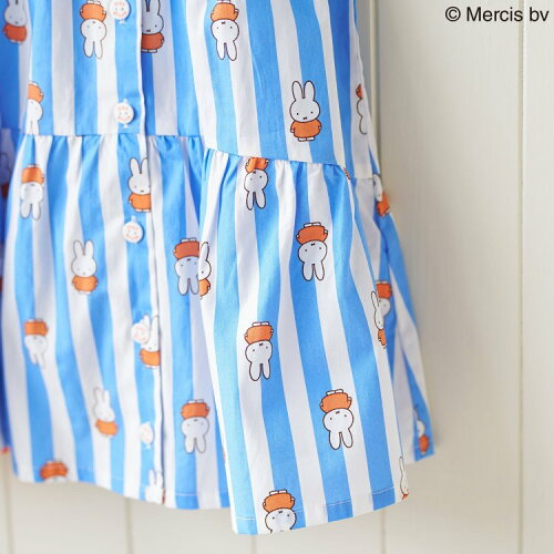 🆕【⭐訂購⭐】🌀 🇯🇵 日本直送 #Miffy 蕾絲刺繡領口 條紋連身喇叭裙［2款選］🌀 [ELCA-0172][260419]