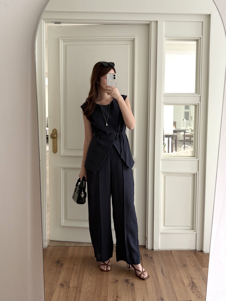 The Fine Linen Summer Set (Navy)