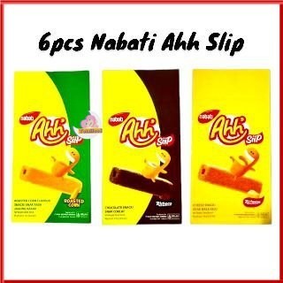(SLIP / PANJANG) 6pcs x 16g Nabati Ahh Siip (Chocolate / Corn / Cheese)