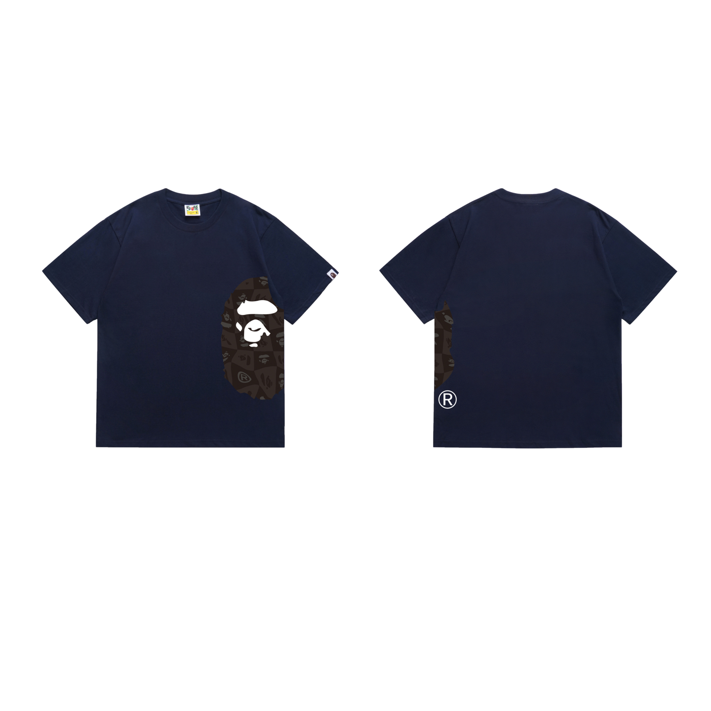 Bape Distortion Side Big Ape Head Tee