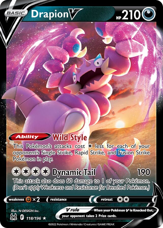 Pokemon TCG Lost Origin - Drapion V-118/196