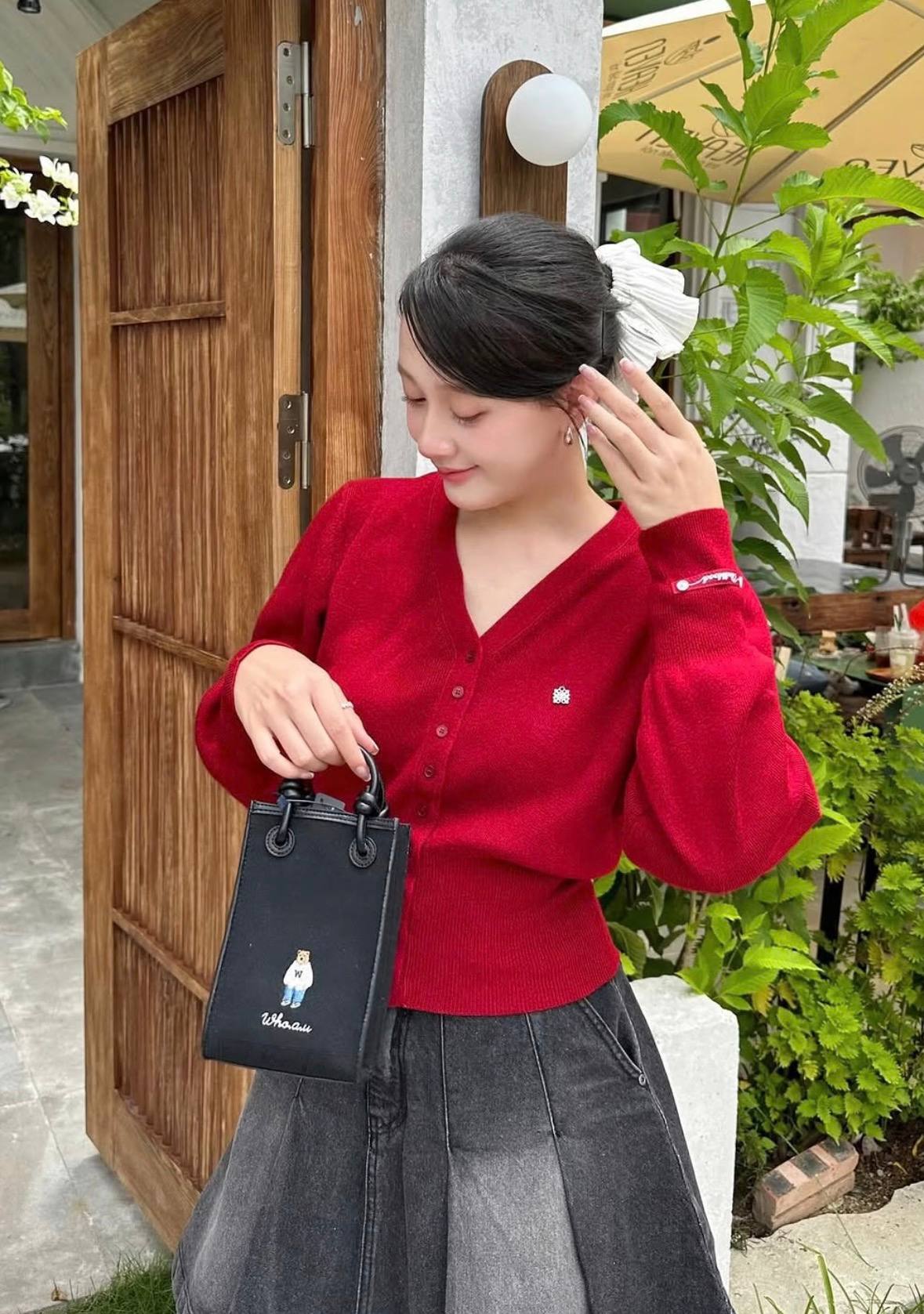 🇰🇷Whoau 帆布手机包✨