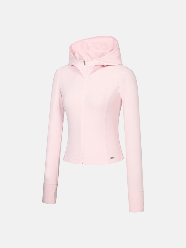 超修身Hoodie 預購_Cropped zip-up hoodie by Grandeline