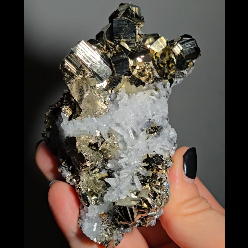 Pyrite with quartz and sphalerite from Bulgaria - PY72