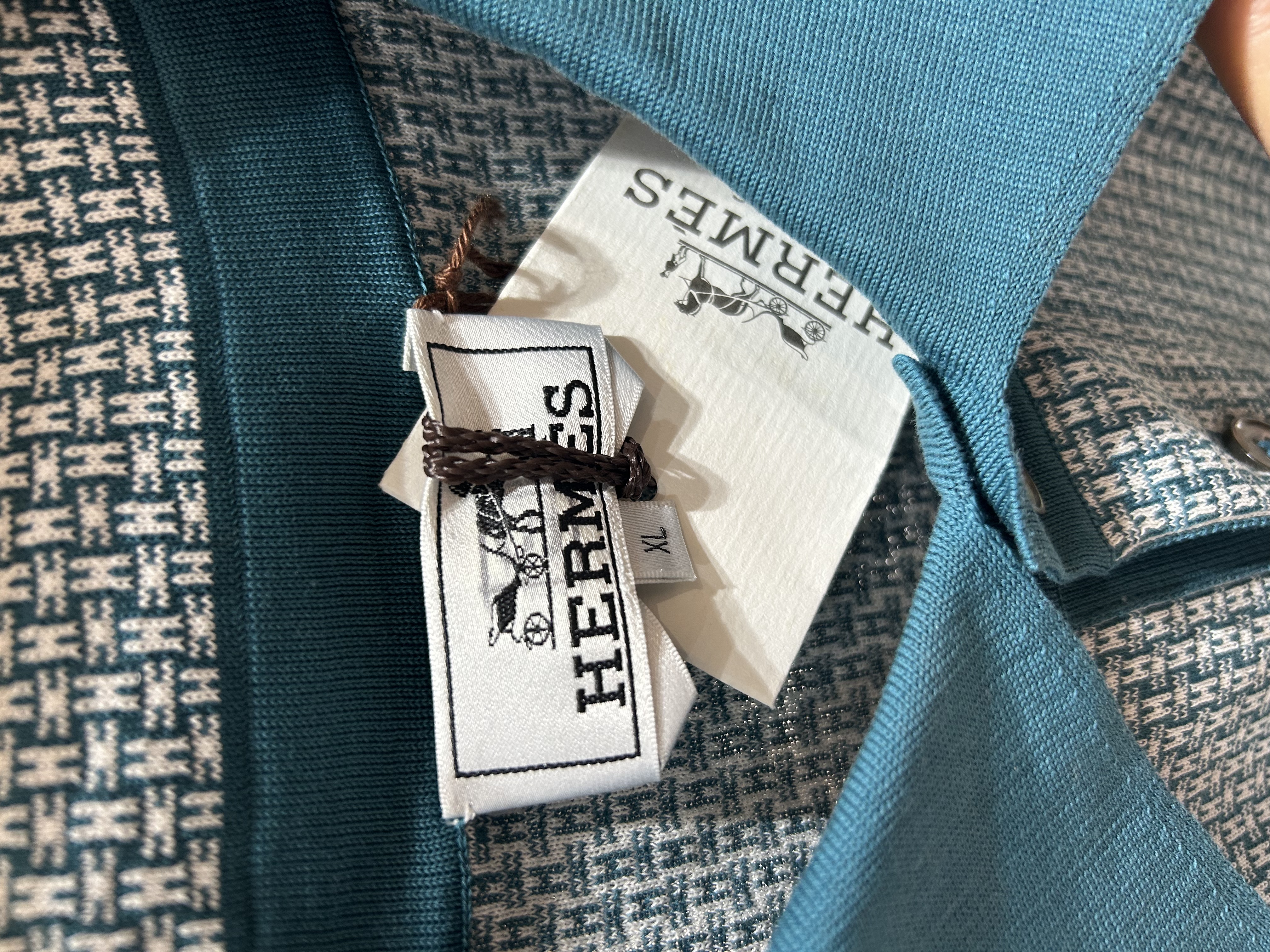 未使用品 Hermes 100%Cotton Polo shirt Size: XL 100%Authentic, Unused未使用品