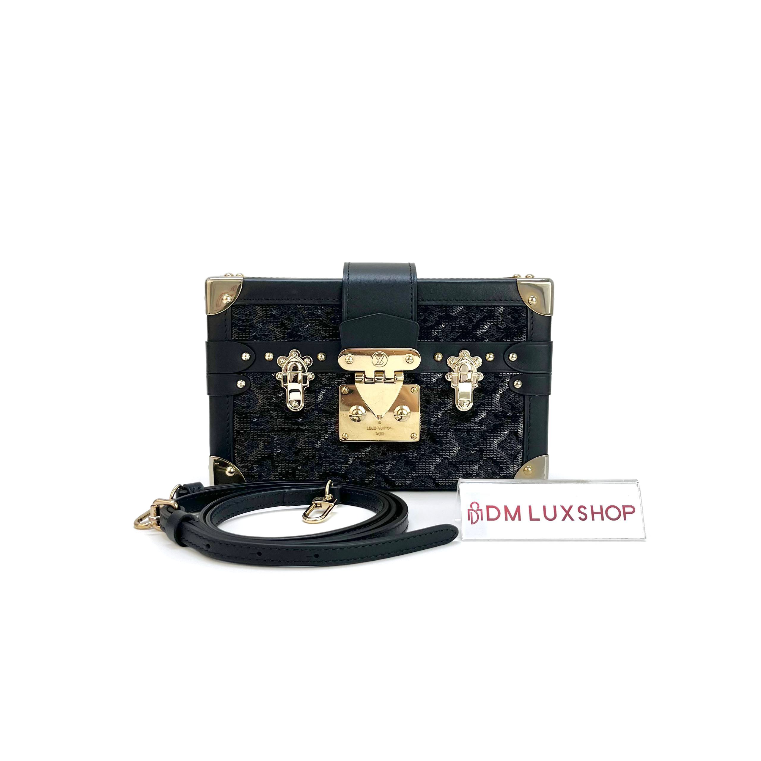 LV Black Sequins Petit Malle GHW