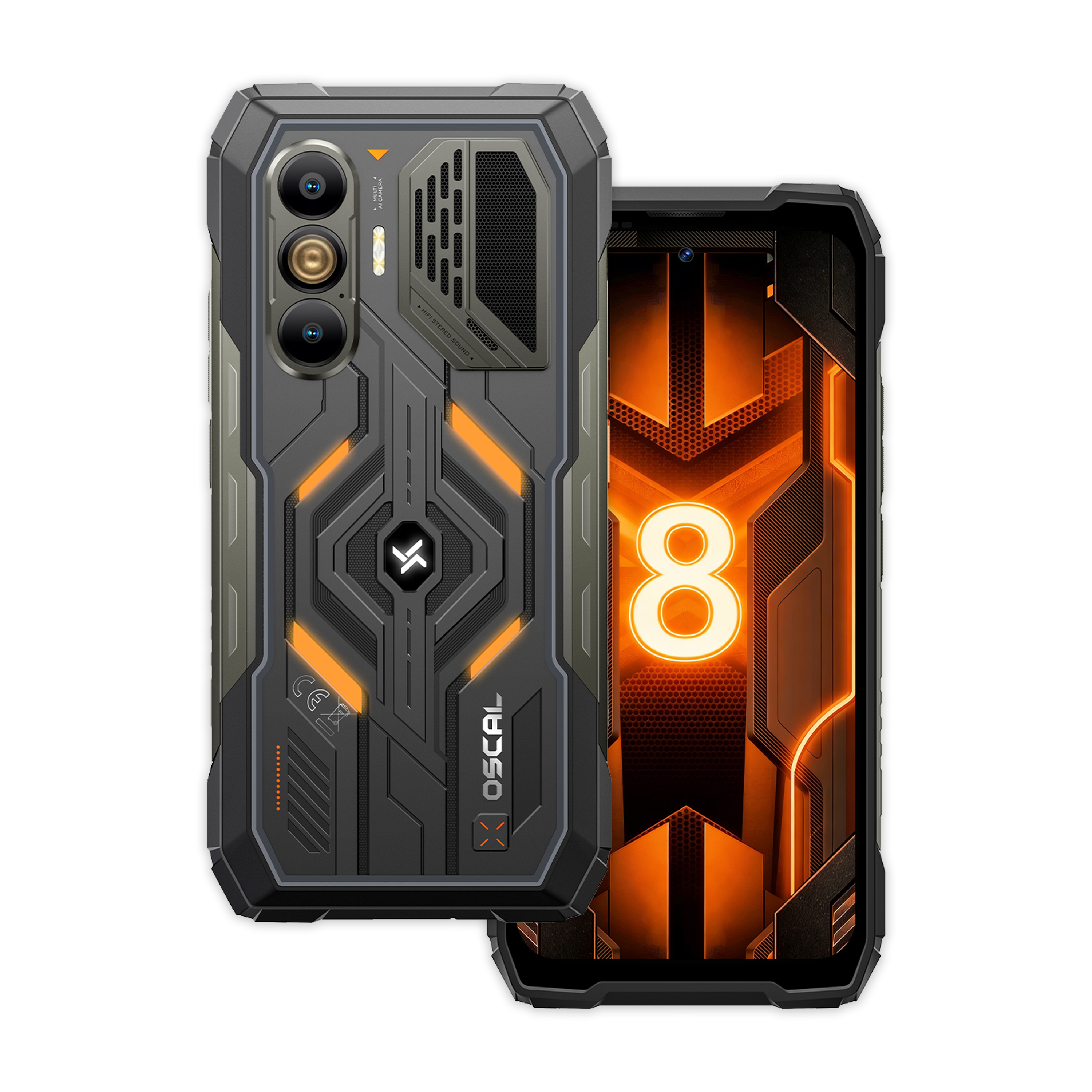 OSCAL PILOT 8 5G | 6.83吋 120Hz AMOLED 10000mAh 夜視 大喇叭 LED燈條 WiFi7 eSIM 三防手機
