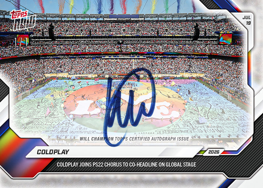 Coldplay - 2026 Topps NOW #CP01 World Cup Half-time Show 紀念卡【團購】