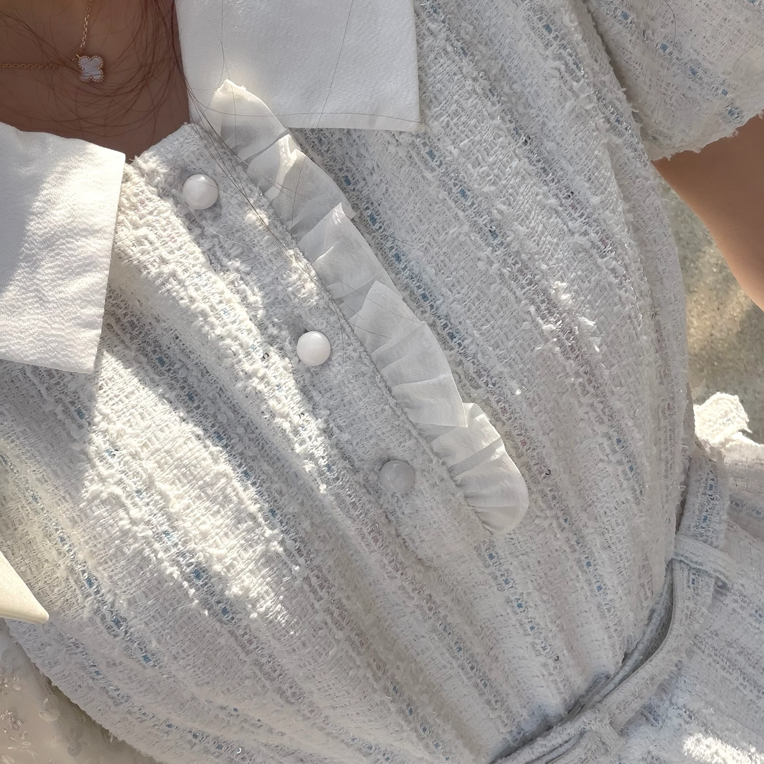 #HANNA-made# The Classic Pleated Tweed Dress