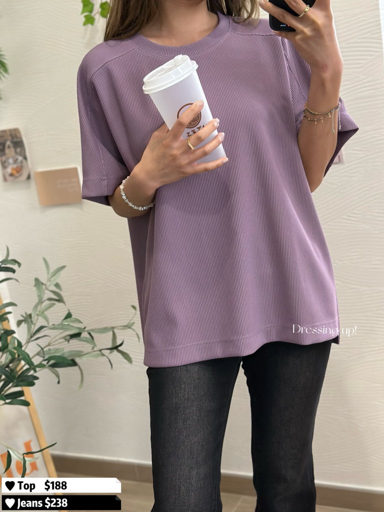  最強免熨｜純色壓紋上衣