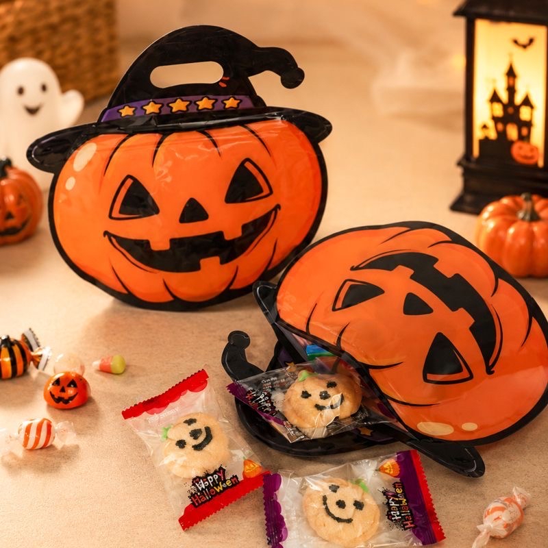 萬聖節拉鏈手提密封袋(南瓜款) [5個裝] Halloween Packing Bag [5pcs/Pack]