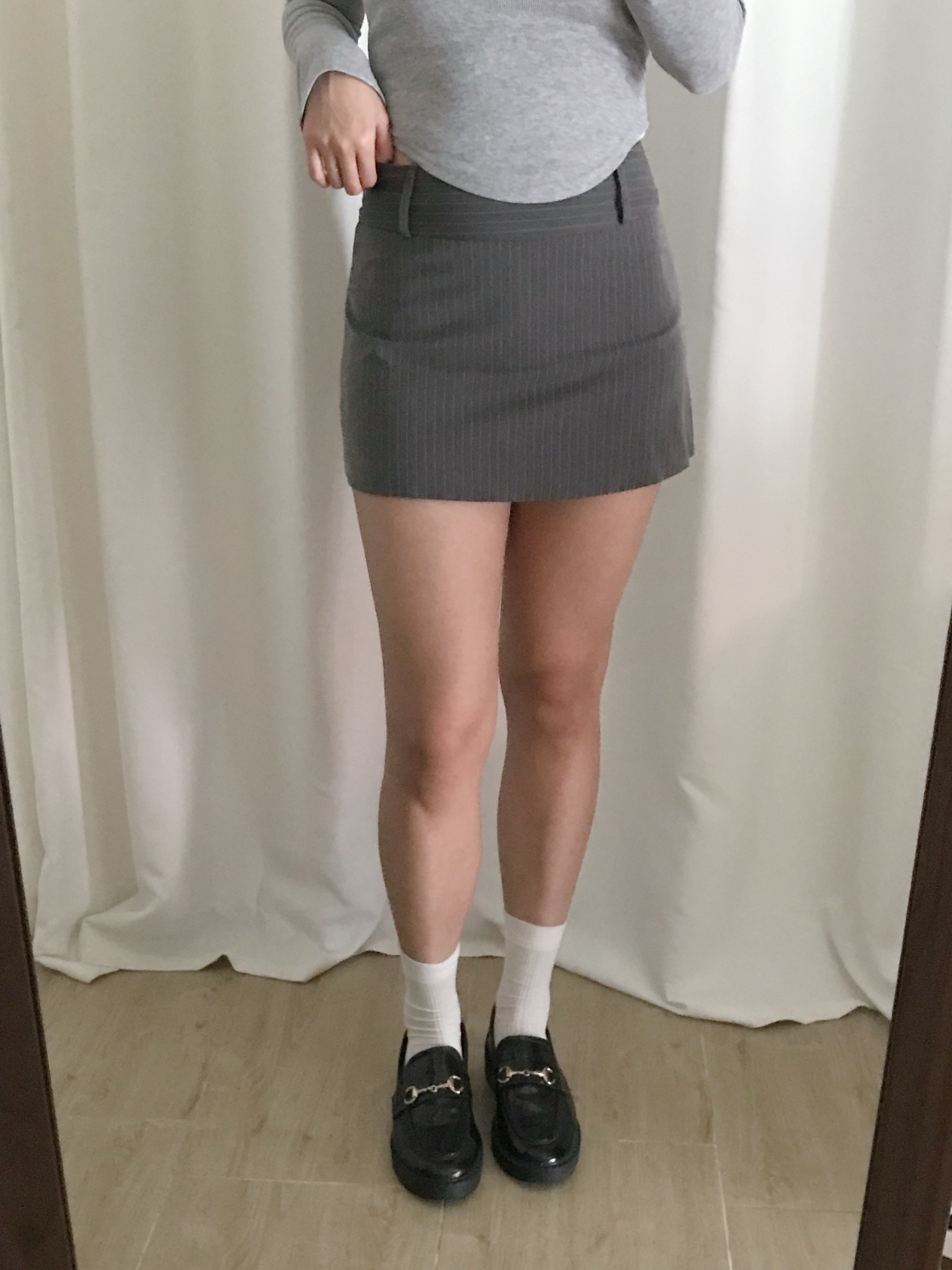 復古直條紋短裙(兩個尺碼)