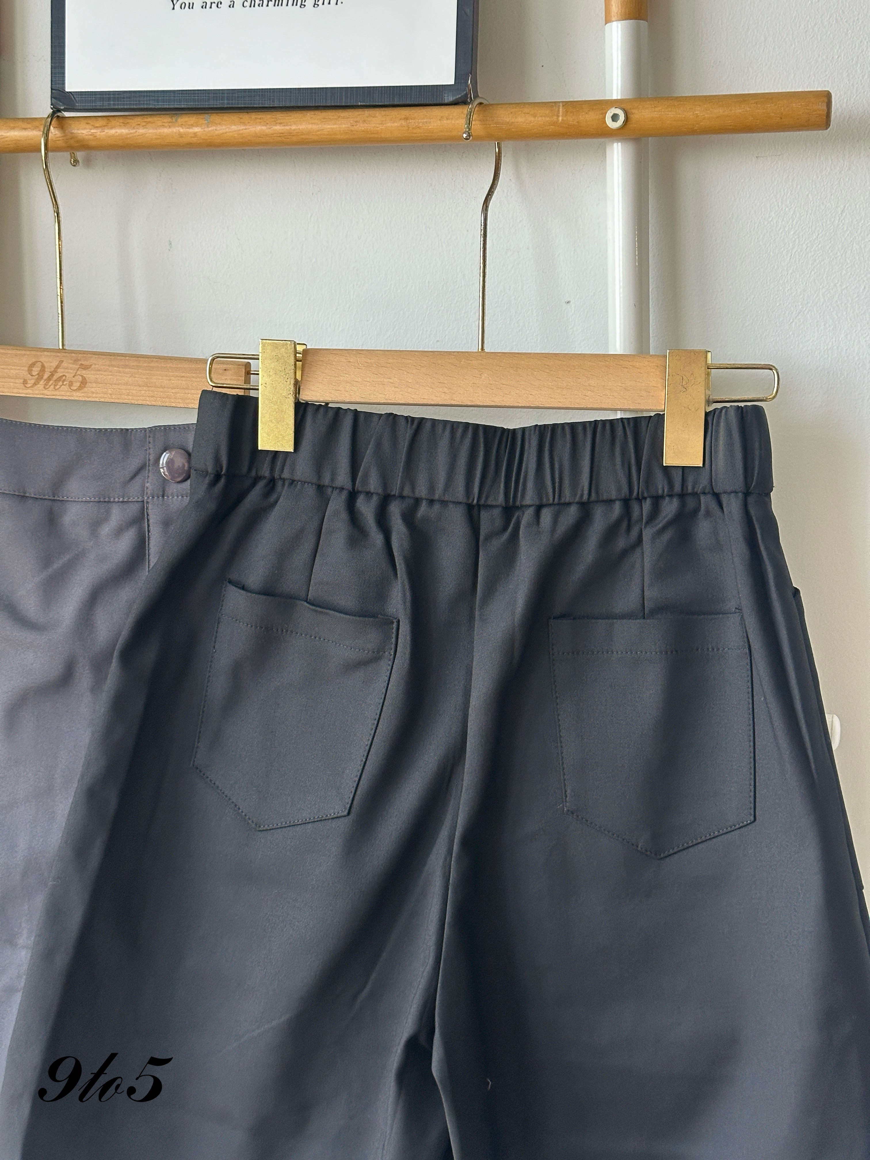 S1852 A Line Skort - Black & Grey