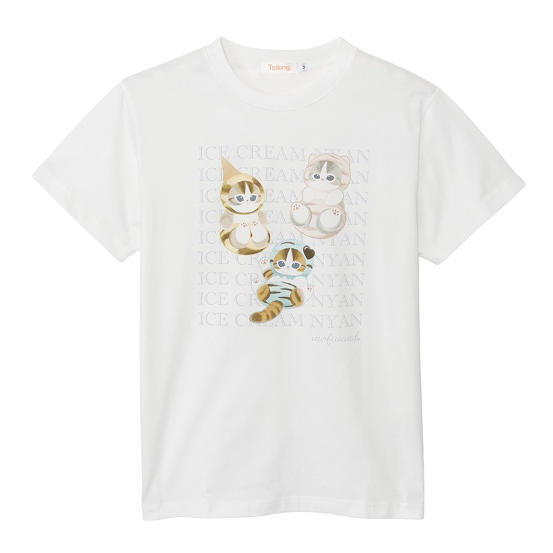 🌸 【預訂】mofusand Gelato T-shirt (White) - mofusand 5/6新品
