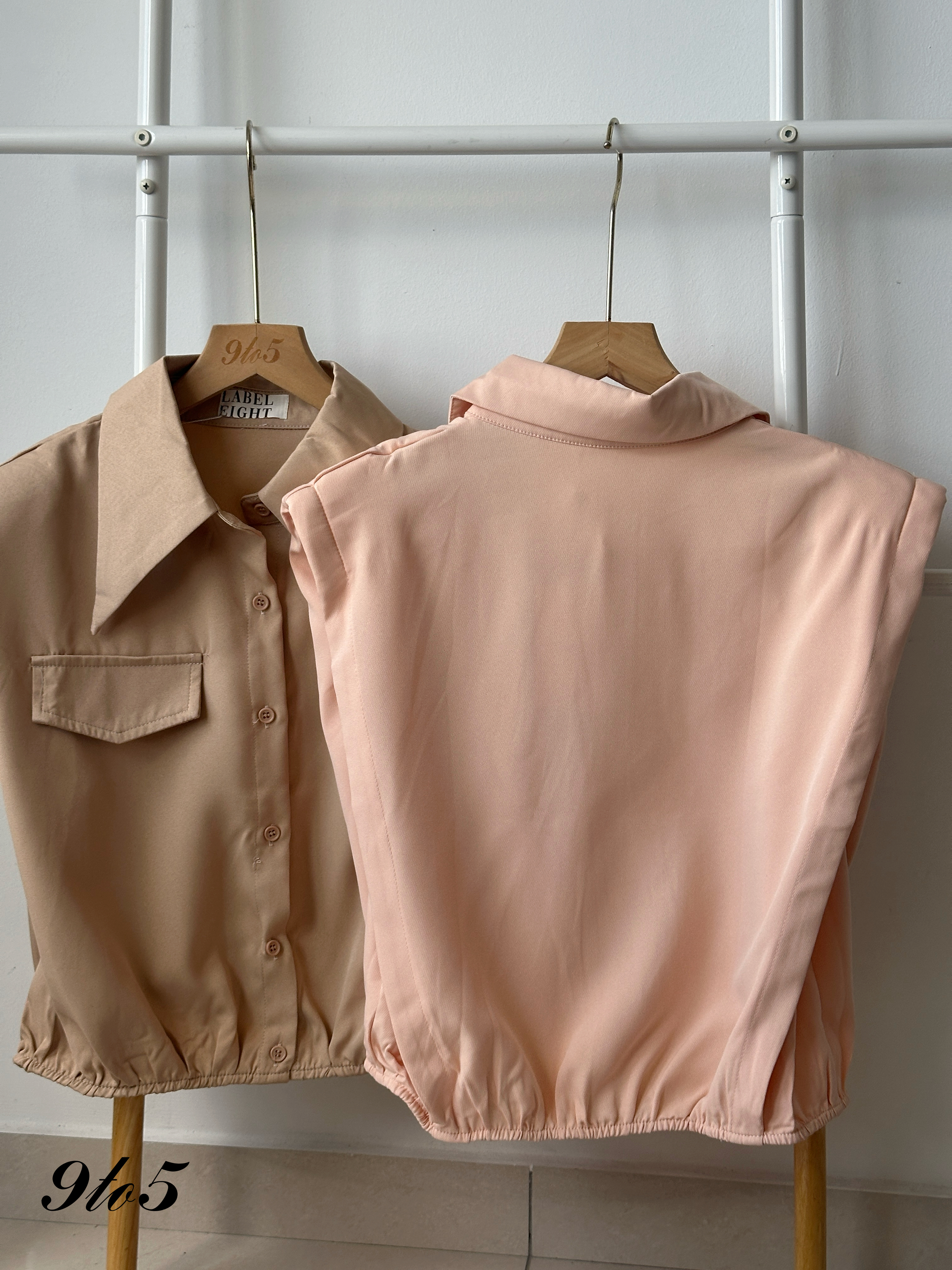 T4172 Sleeveless Crop Shirt - 4 Colors 