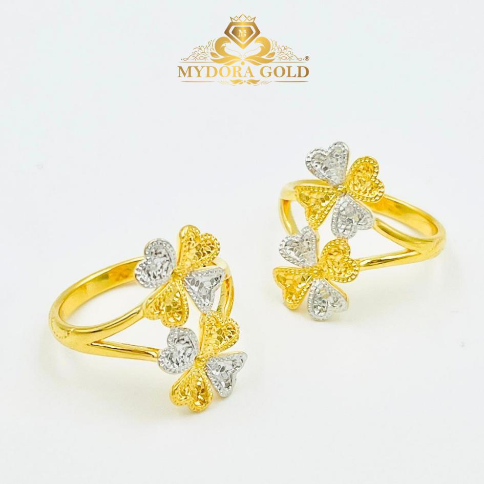 MYDORA Cincin Twin Lucky Four In Love (5G) l EMAS 916/22K