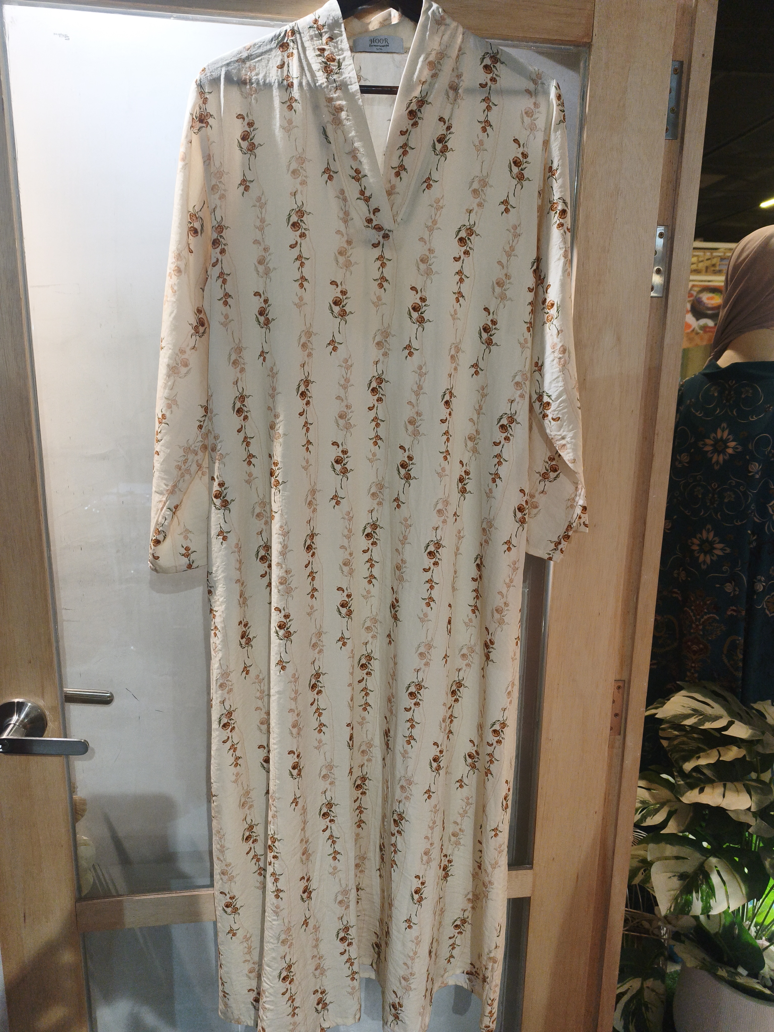 Linen Dress - Cream Rose