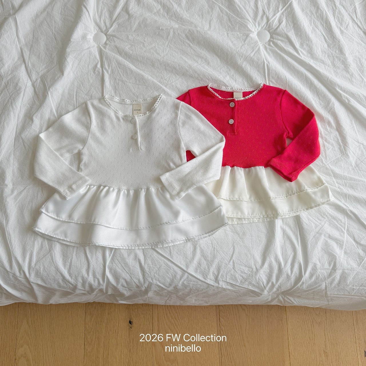 Ninibello | Eyelet Tulip Layered T-shirt 