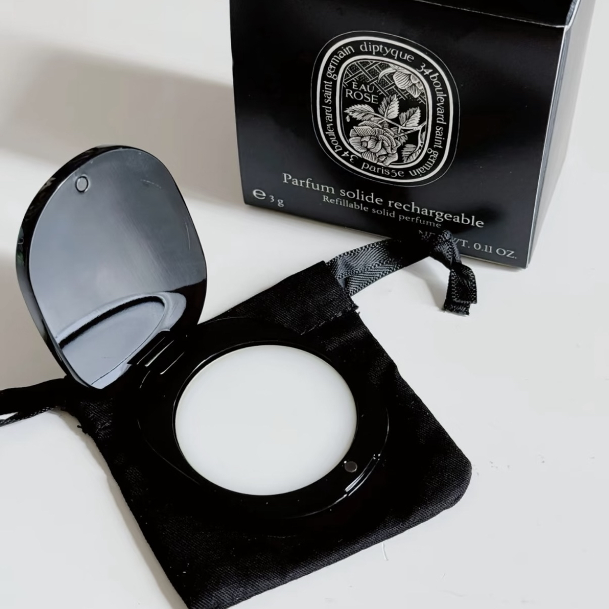 DIPTYQUE EAU ROSE Parfum solide rechargeable 玫瑰之水可補充式香膏3g 